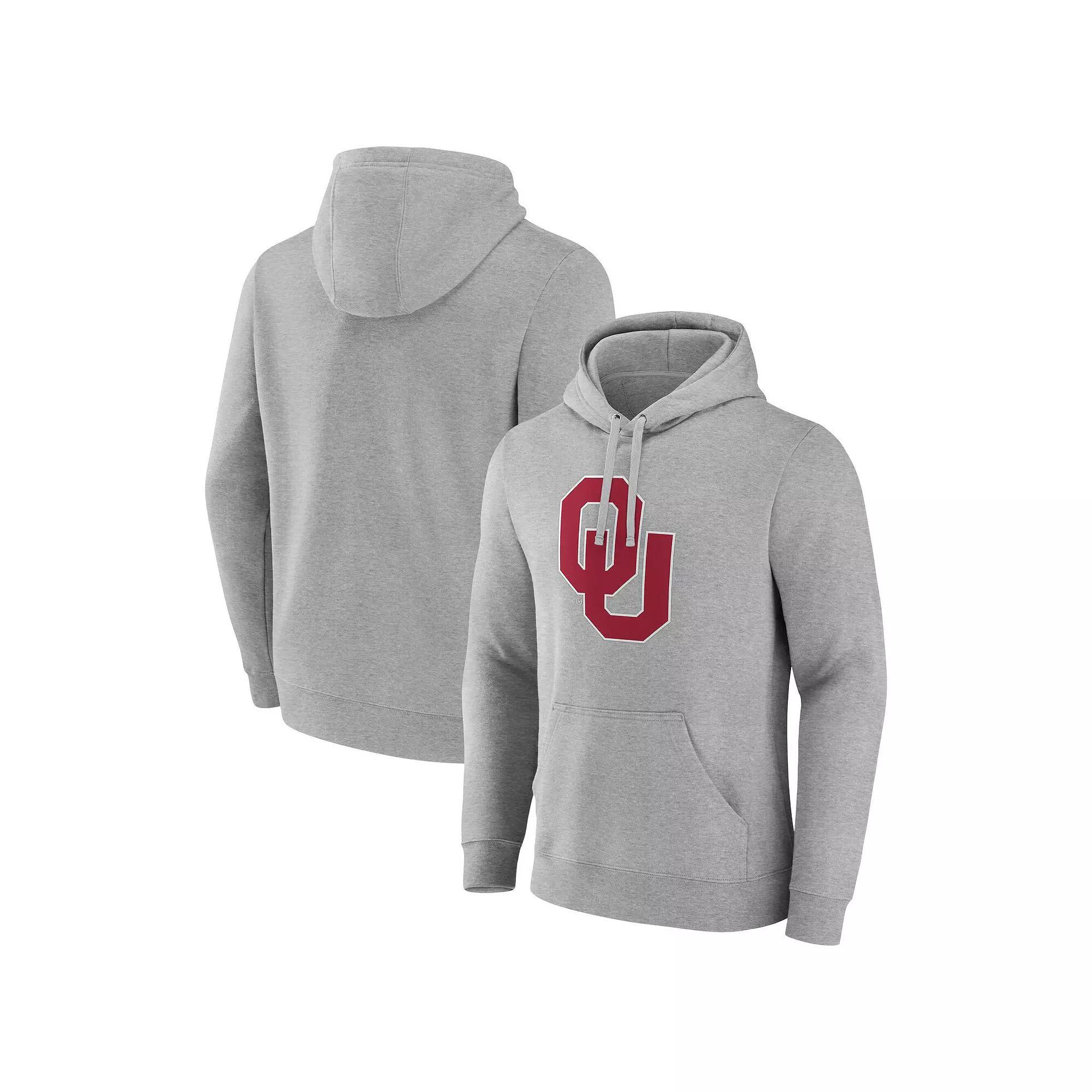 Men's Fanatics Gray Oklahoma Sooners Fleece Pullover Hoodie,  Product Image