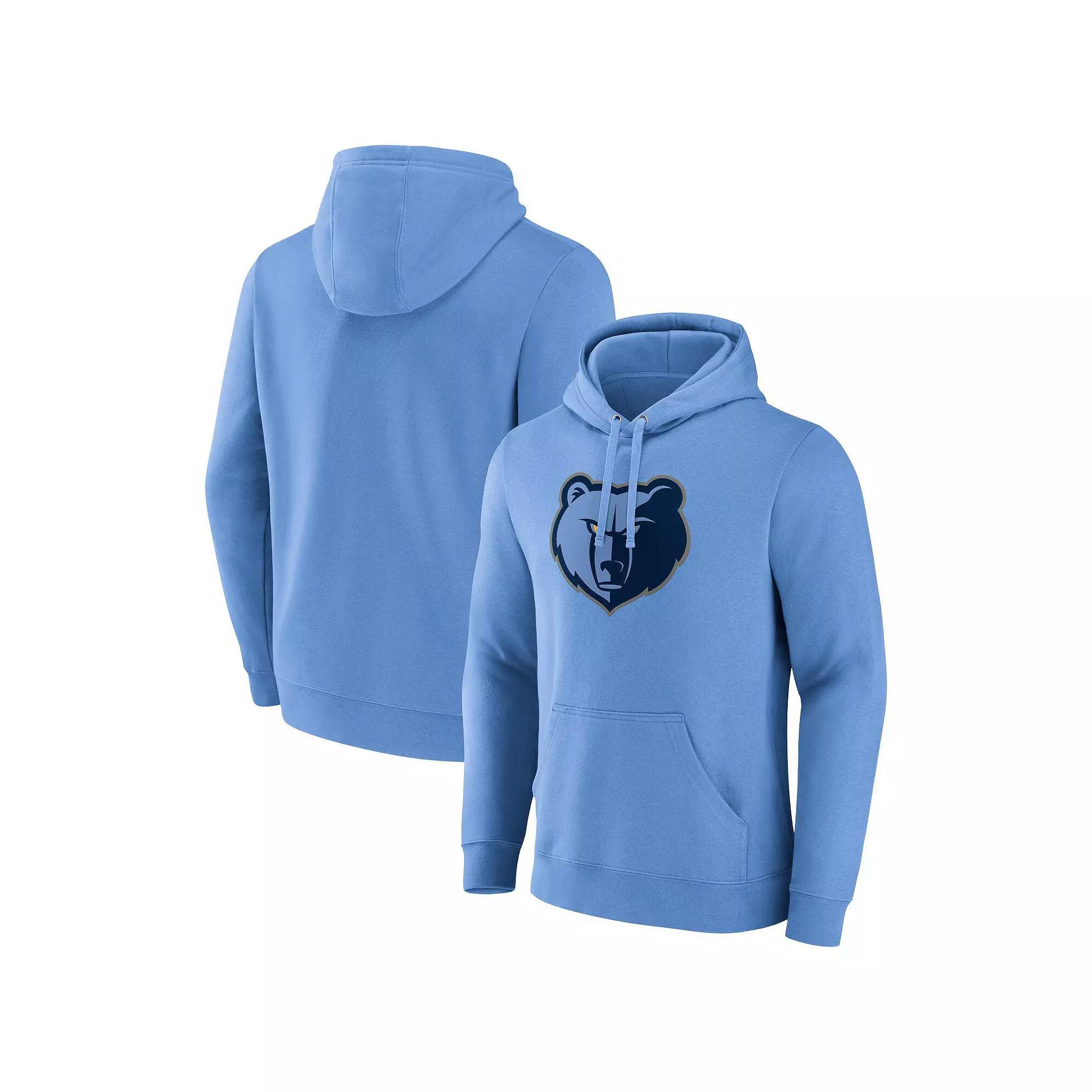 Men's Fanatics Light Blue Memphis Grizzlies Primary Logo Pullover Hoodie,  Product Image