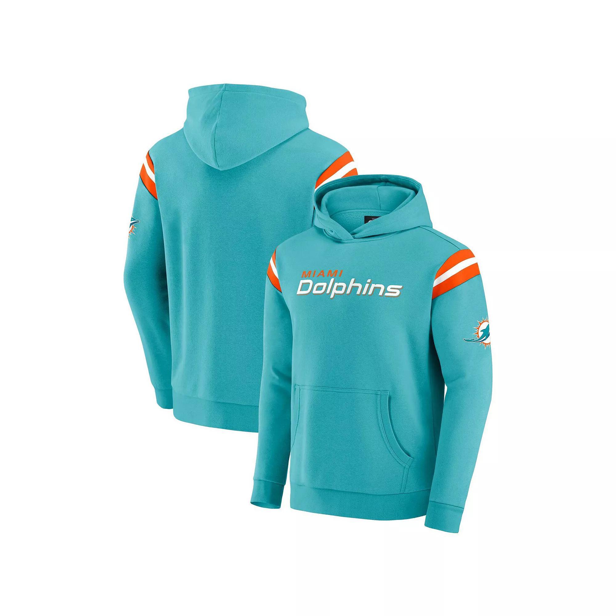 Men's Darius Rucker Collection by Fanatics Aqua Miami Dolphins Football Washed Pullover Hoodie,  Product Image
