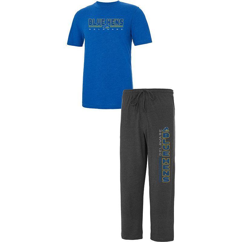 Mens Concepts Sport Heathered Charcoal/Royal Pitt Panthers Meter T-Shirt & Pants Sleep Set Product Image