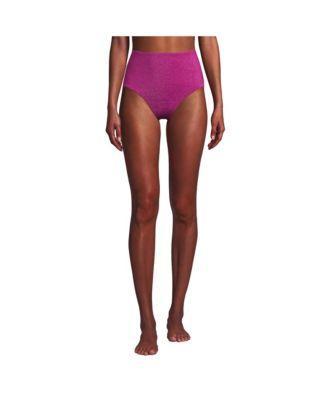 Lands End Womens Shine High Waisted Bikini Bottoms Product Image