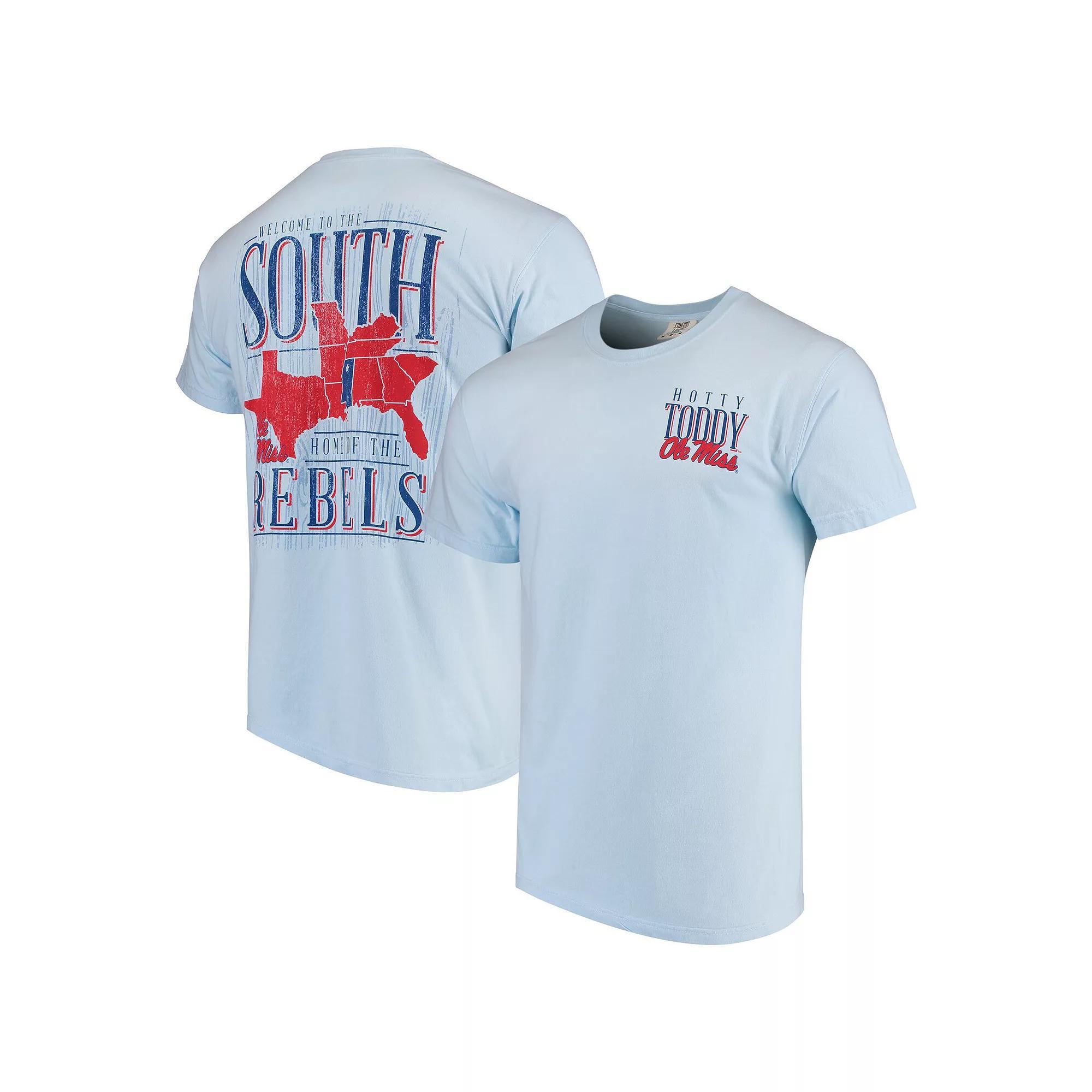 Men's Light Blue Ole Miss Rebels Welcome to the South Comfort Colors T-Shirt, Size: Medium Product Image