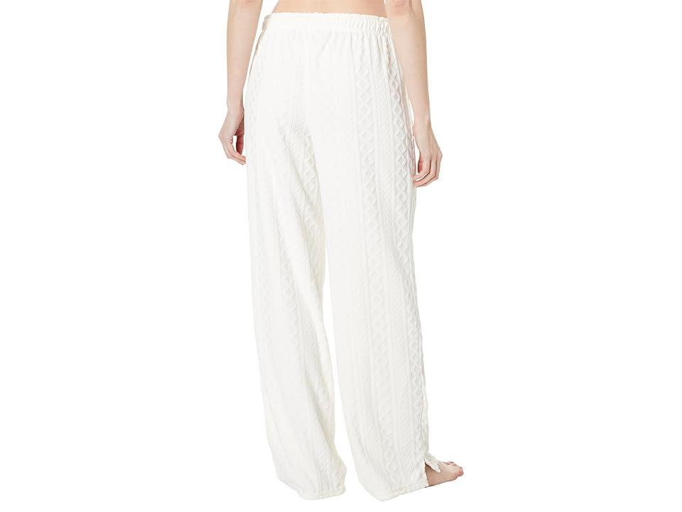 P.J. Salvage Luxe Terry Cable-Knit Pants (Ivory) Women's Pajama Product Image