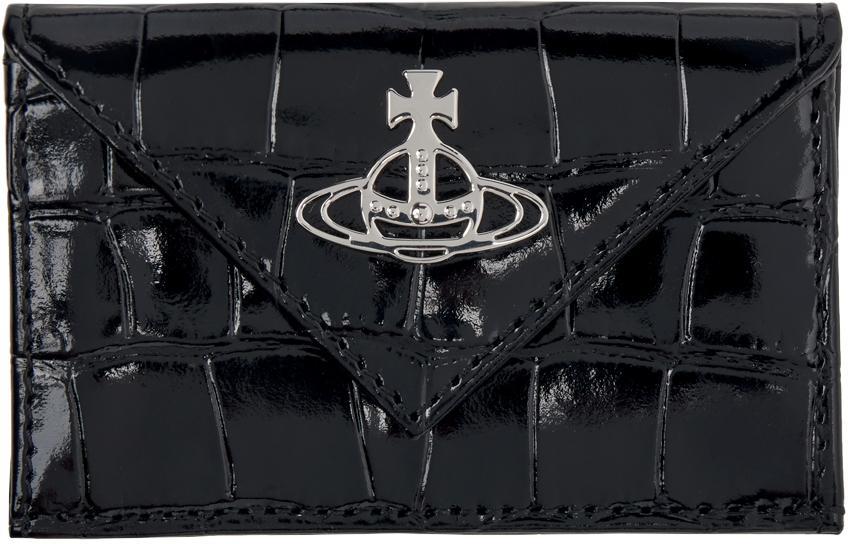 VIVIENNE WESTWOOD Black Envelope Billfold Wallet In N401 Black Product Image