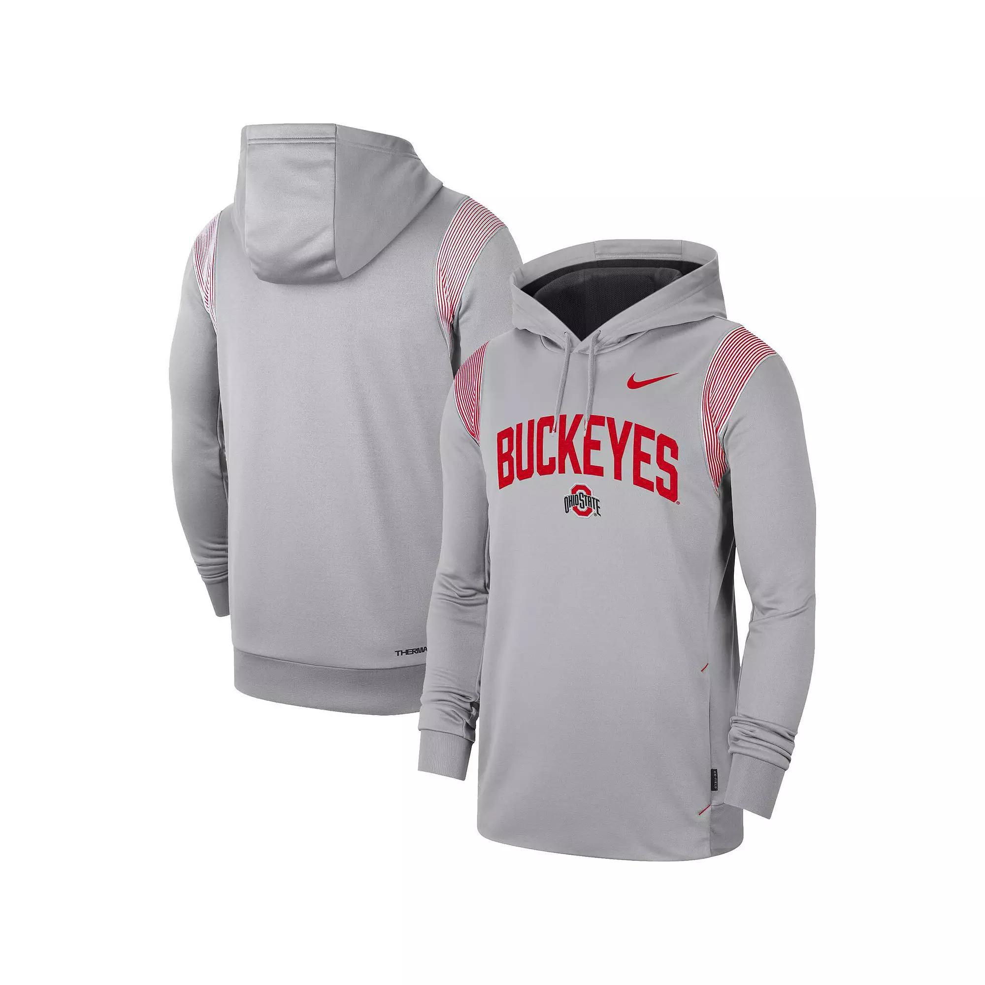 Men's Nike Gray Ohio State Buckeyes 2022 Game Day Sideline Performance Pullover Hoodie, Size: Medium, Grey Product Image