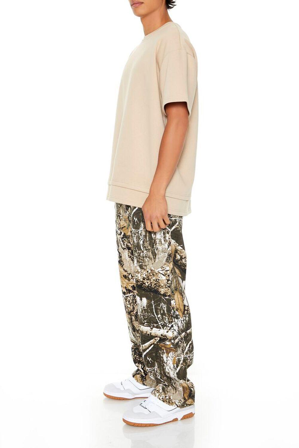 Leaf Print Straight-Leg Pants | Forever 21 Product Image