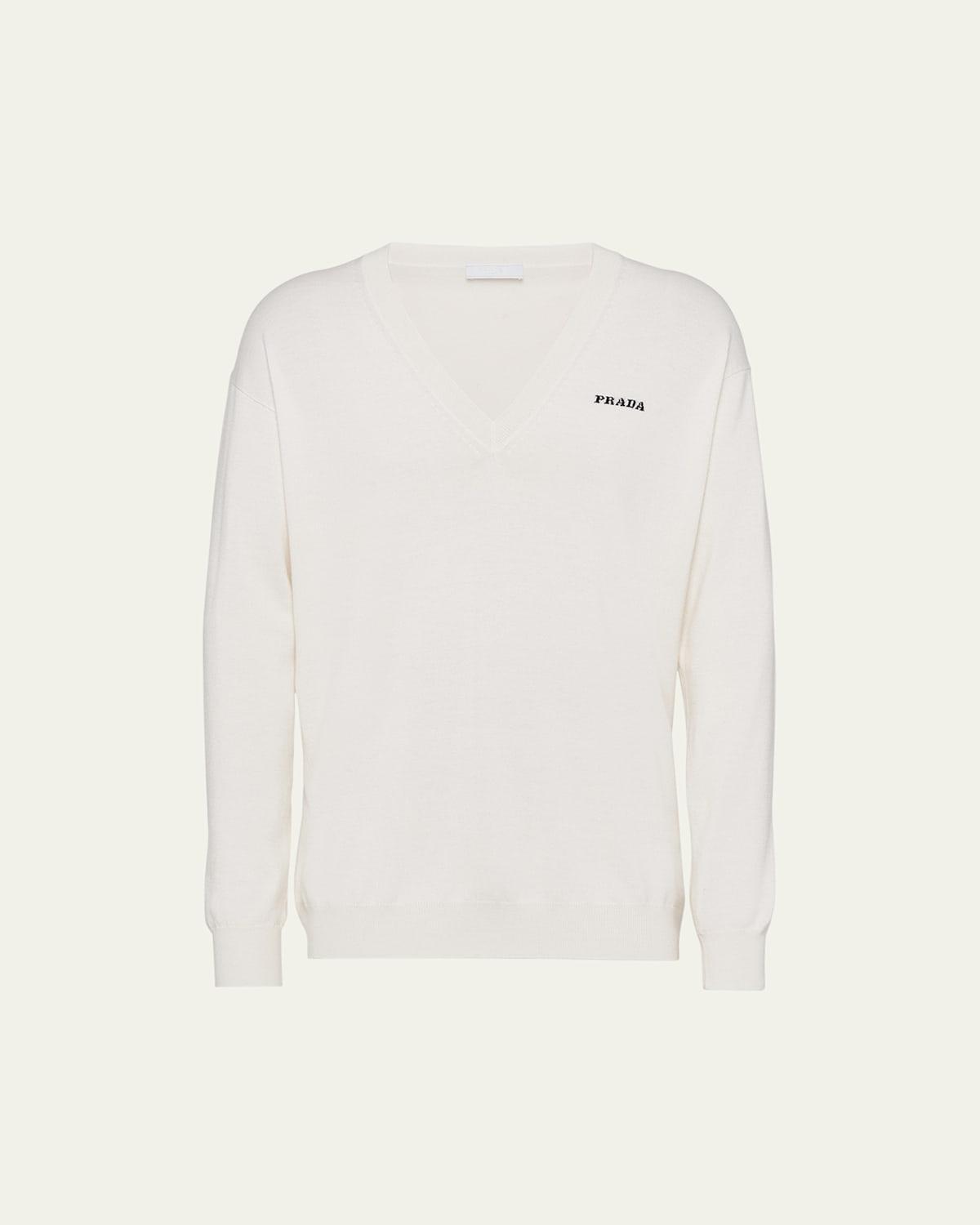 Mens Cashmere V-Neck Sweater Product Image