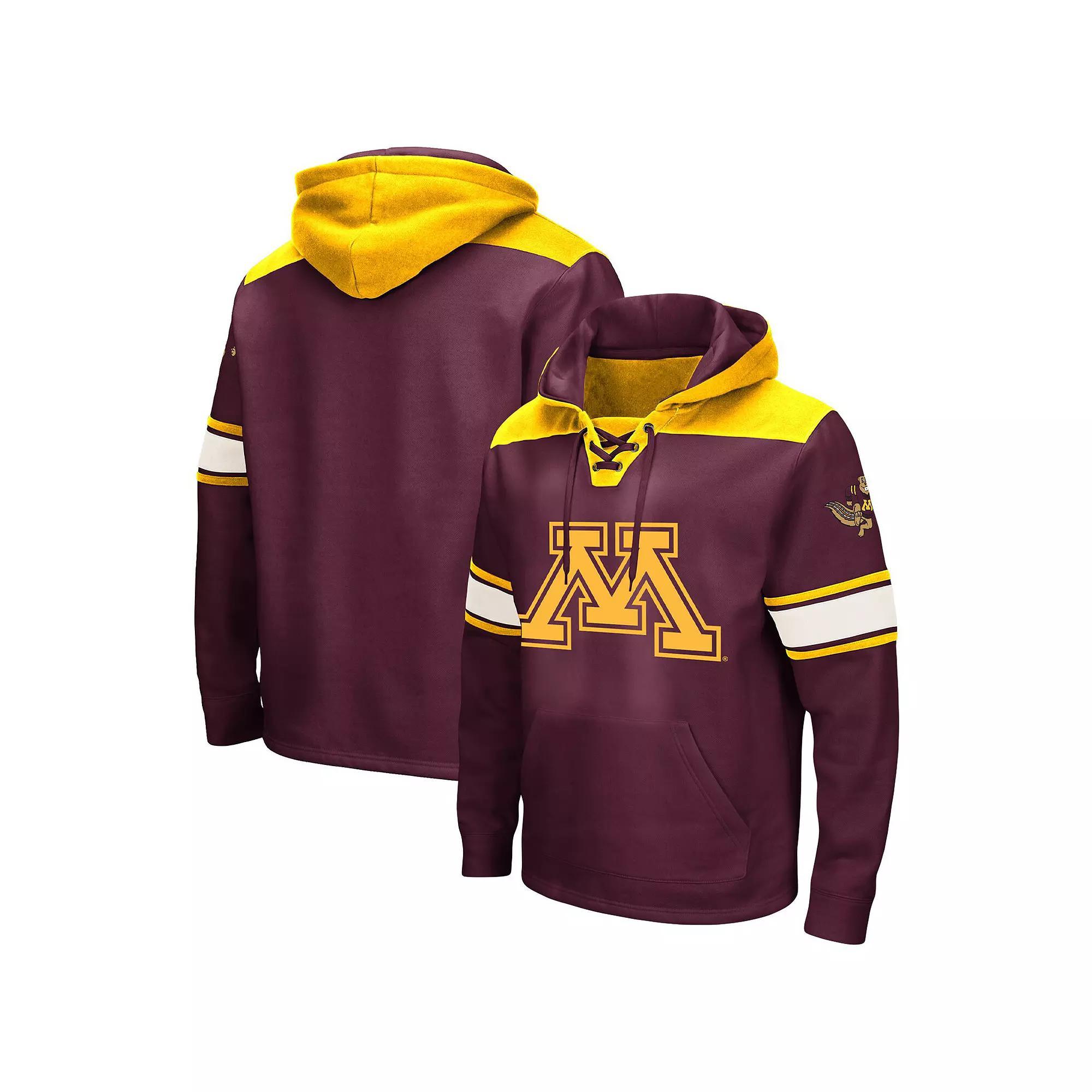 Men's Colosseum Maroon Minnesota Golden Gophers Big & Tall Hockey Lace-Up Pullover Hoodie, Size: 6XB, Red Product Image