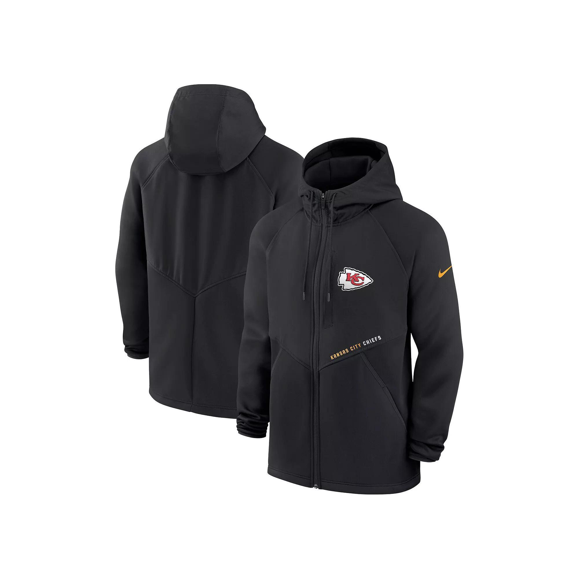 Men's Nike Black Kansas City Chiefs Spacer Raglan Performance Full-Zip Hoodie,  Product Image