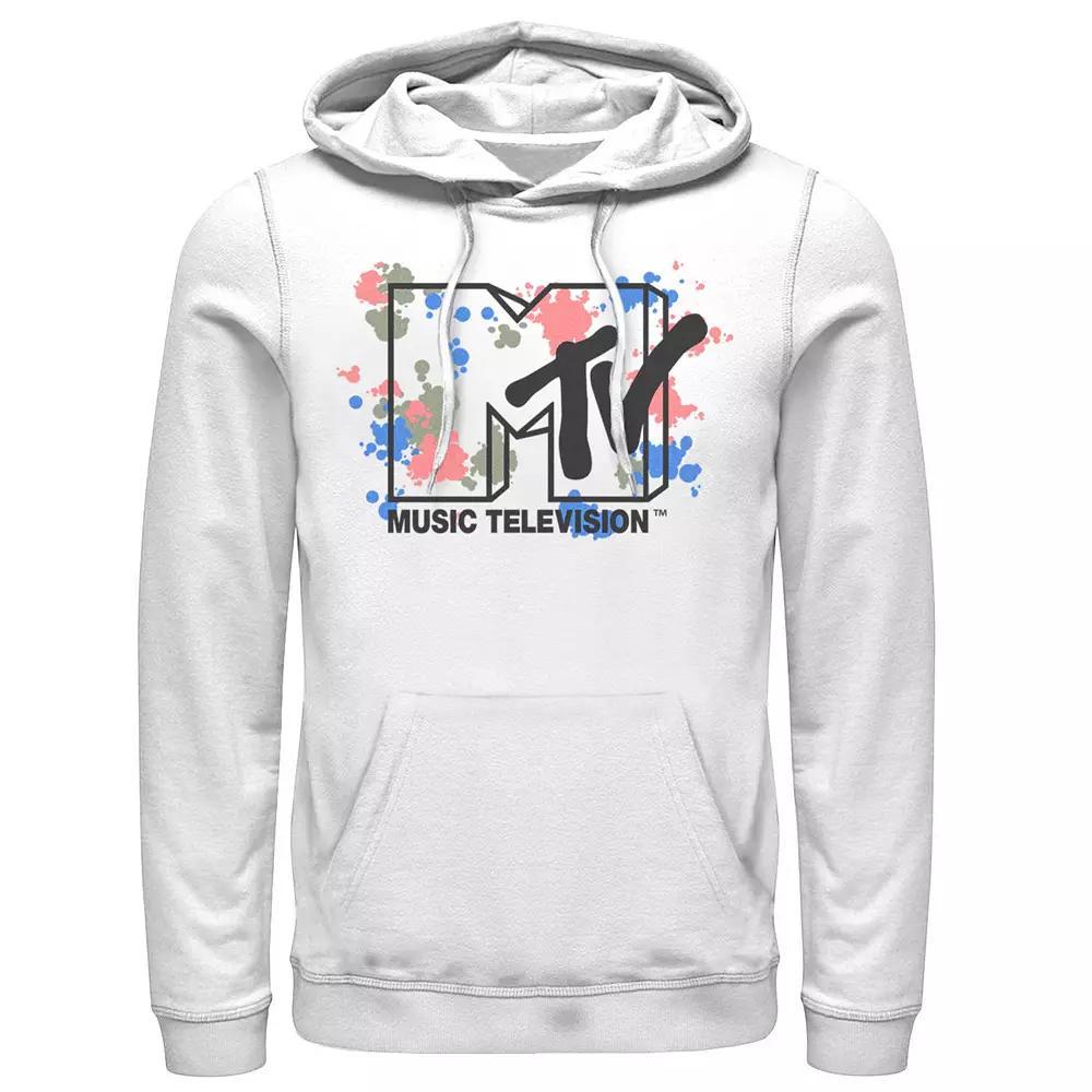 Men's MTV Logo Minimalist Paint Splat Hoodie,  Product Image