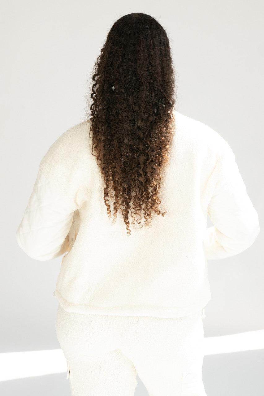 Quilted Sleeve Sherpa Jacket Product Image