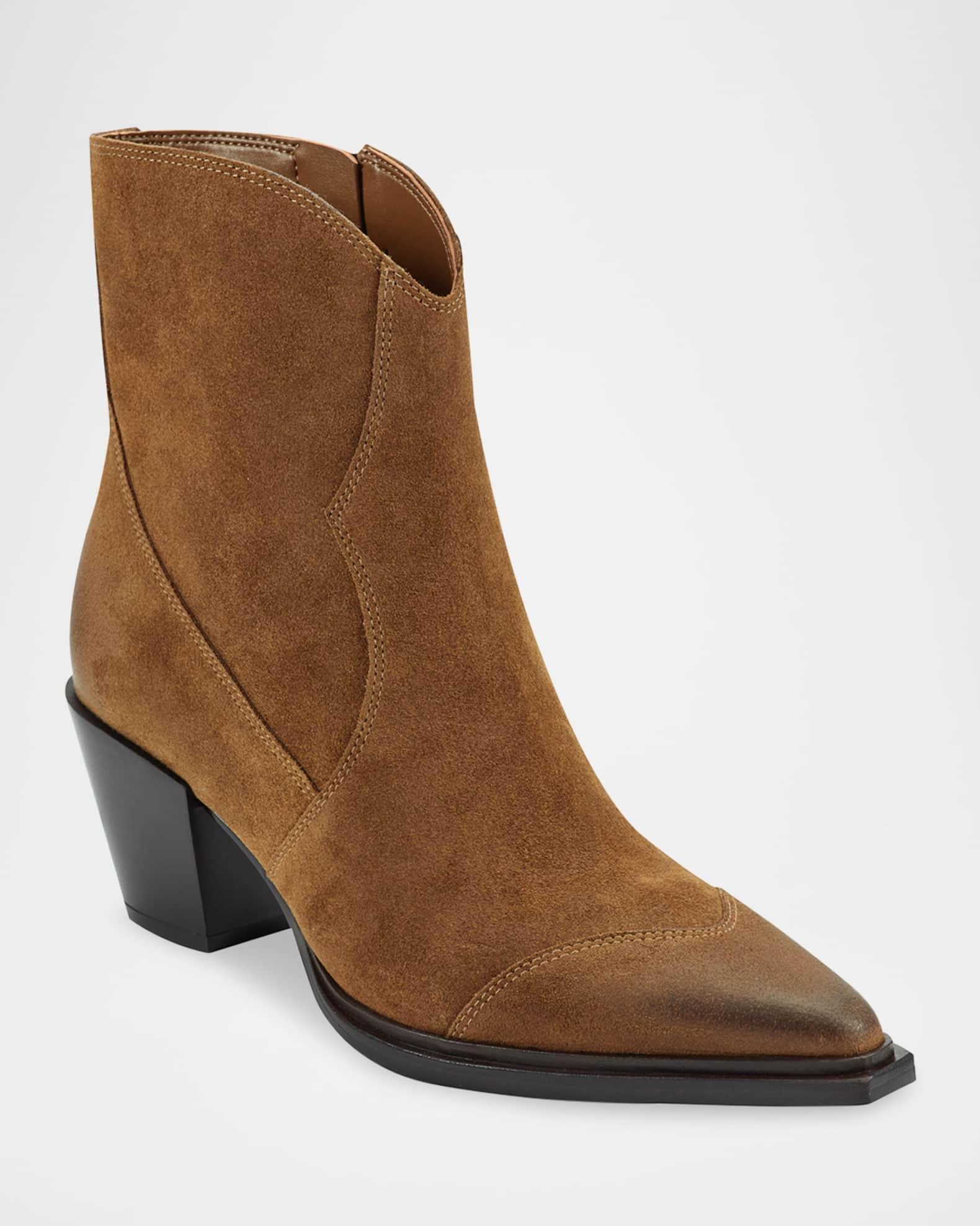 Giulie Leather Western Booties Product Image