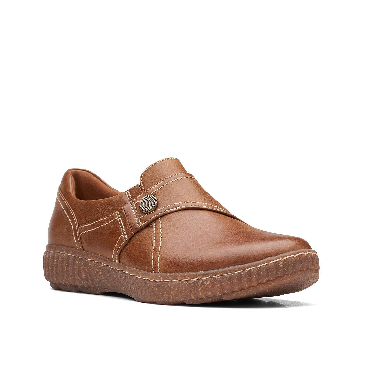 Clarks Caroline Pearl Womens Leather Slip-On Shoes Product Image