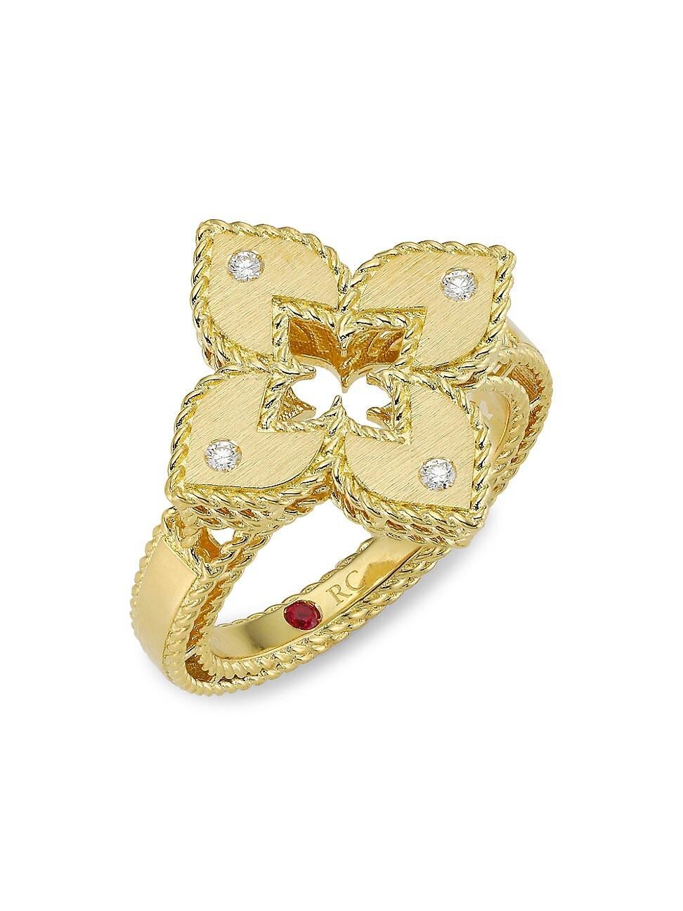 Womens Venetian Princess 18K Yellow Gold & Diamond Ring Product Image