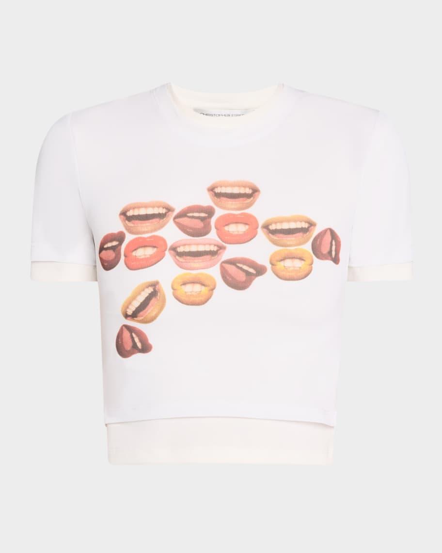 Chatter Graphic Sheer Layered T-Shirt Product Image