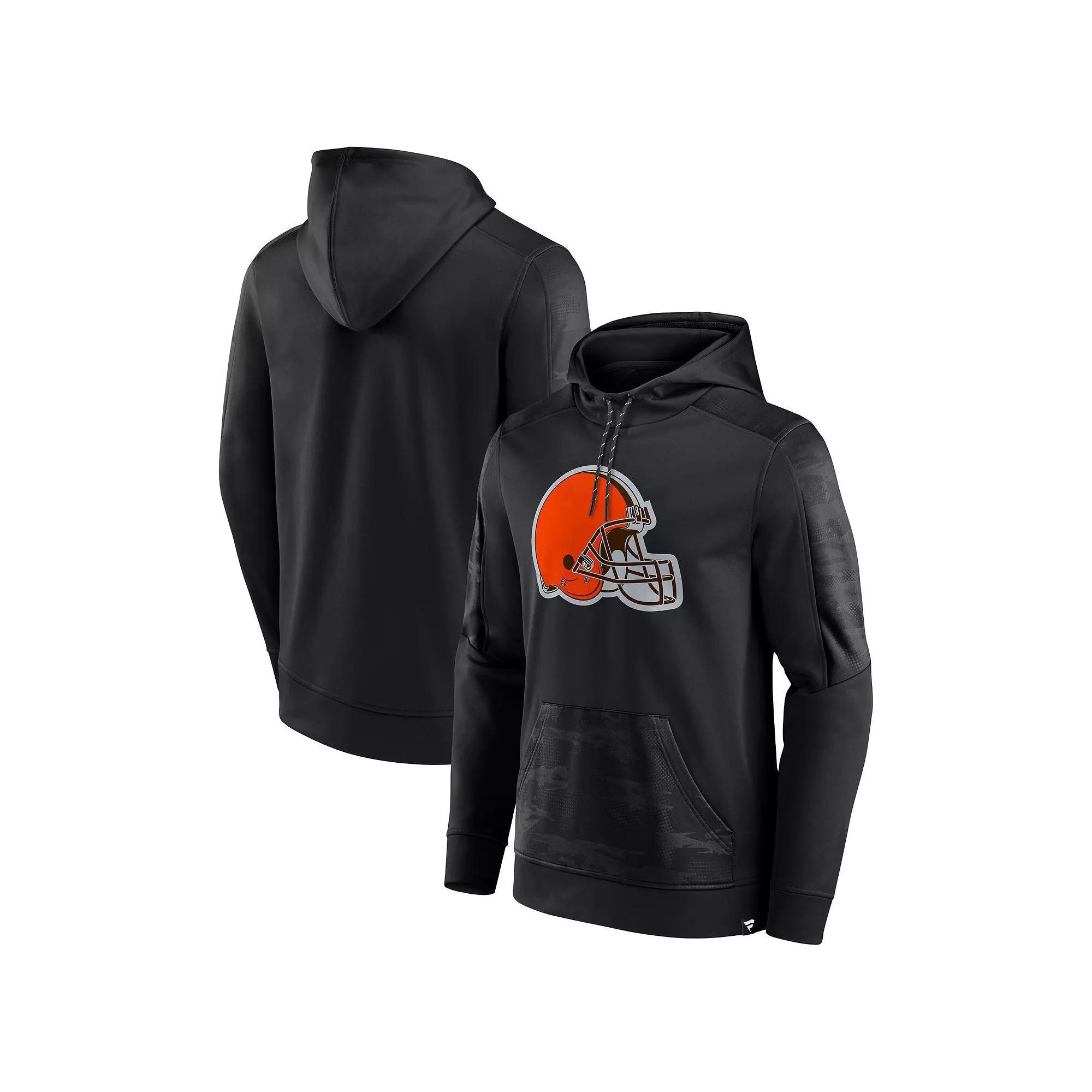 Men's Fanatics Branded Black Cleveland Browns On The Ball Pullover Hoodie, Size: Medium Product Image