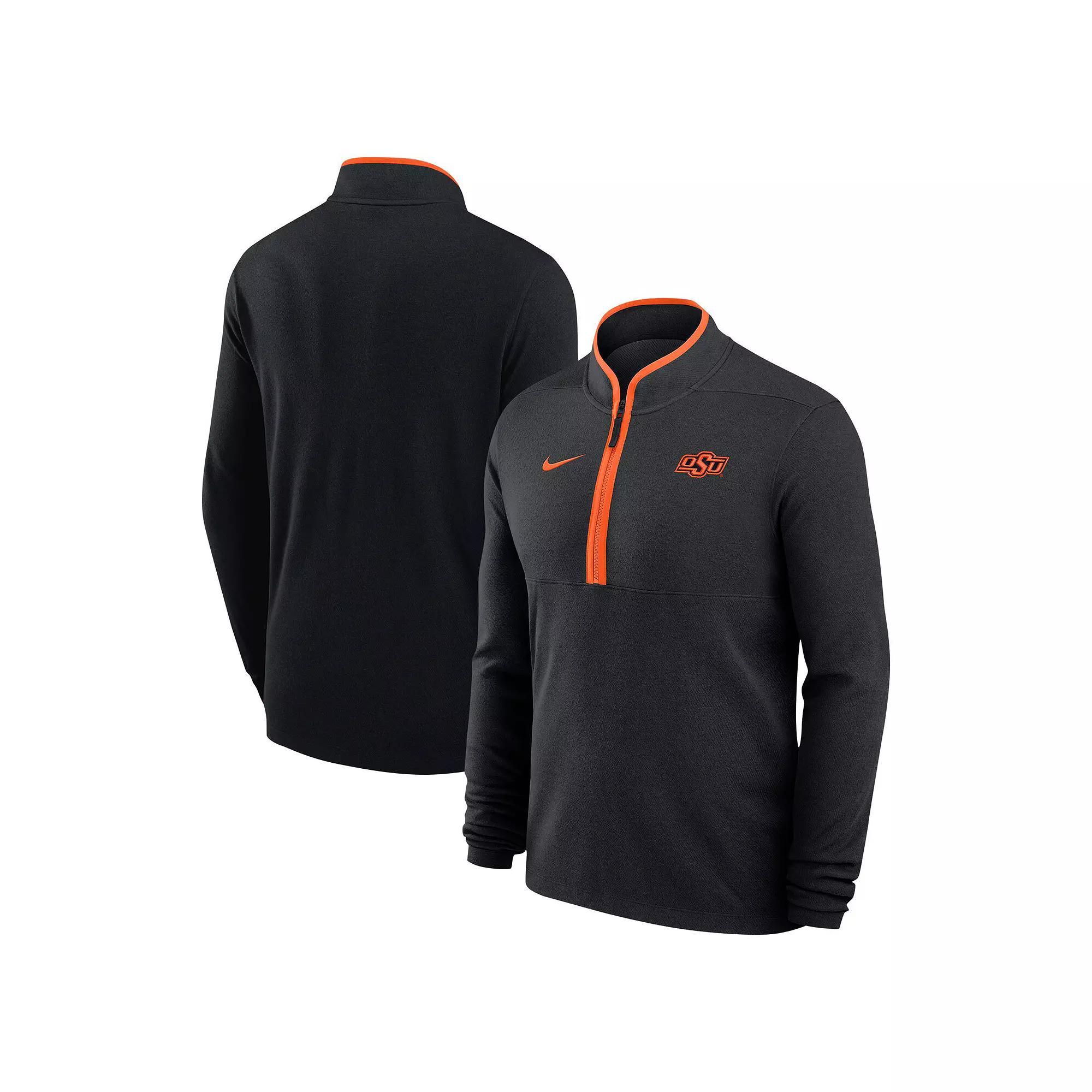 Men's Nike Black Oklahoma State Cowboys Victory Performance Quarter-Zip Top,  Product Image
