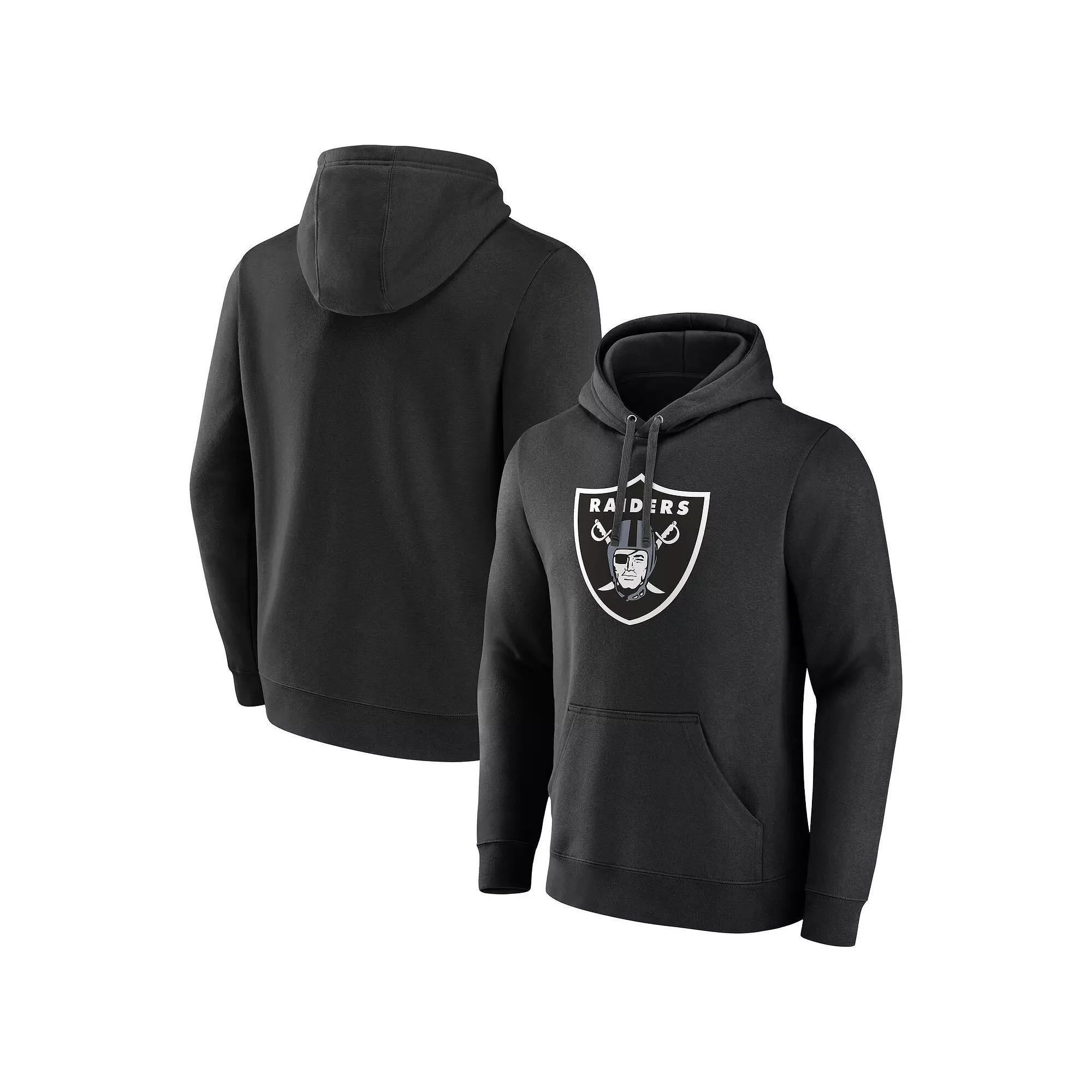 Men's Fanatics Black Las Vegas Raiders Primary Logo Fleece Pullover Hoodie,  Product Image