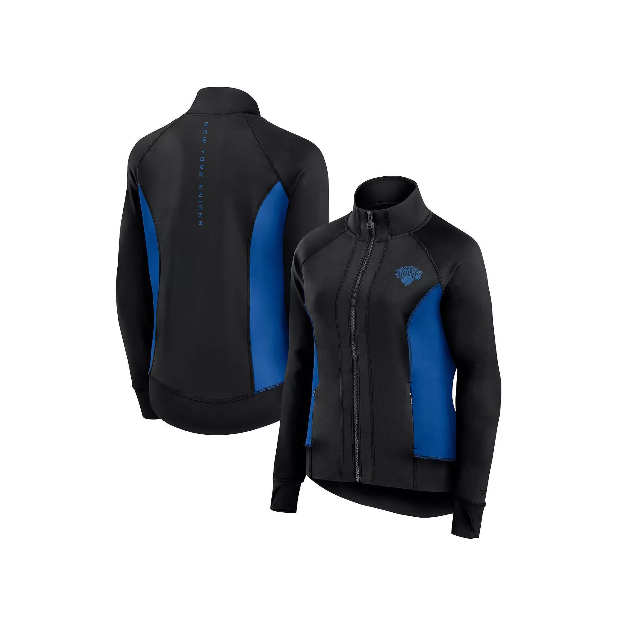 Women's Fanatics Signature Black Chicago Cubs Studio Fitted Full-Zip Gym Track Jacket,  Product Image