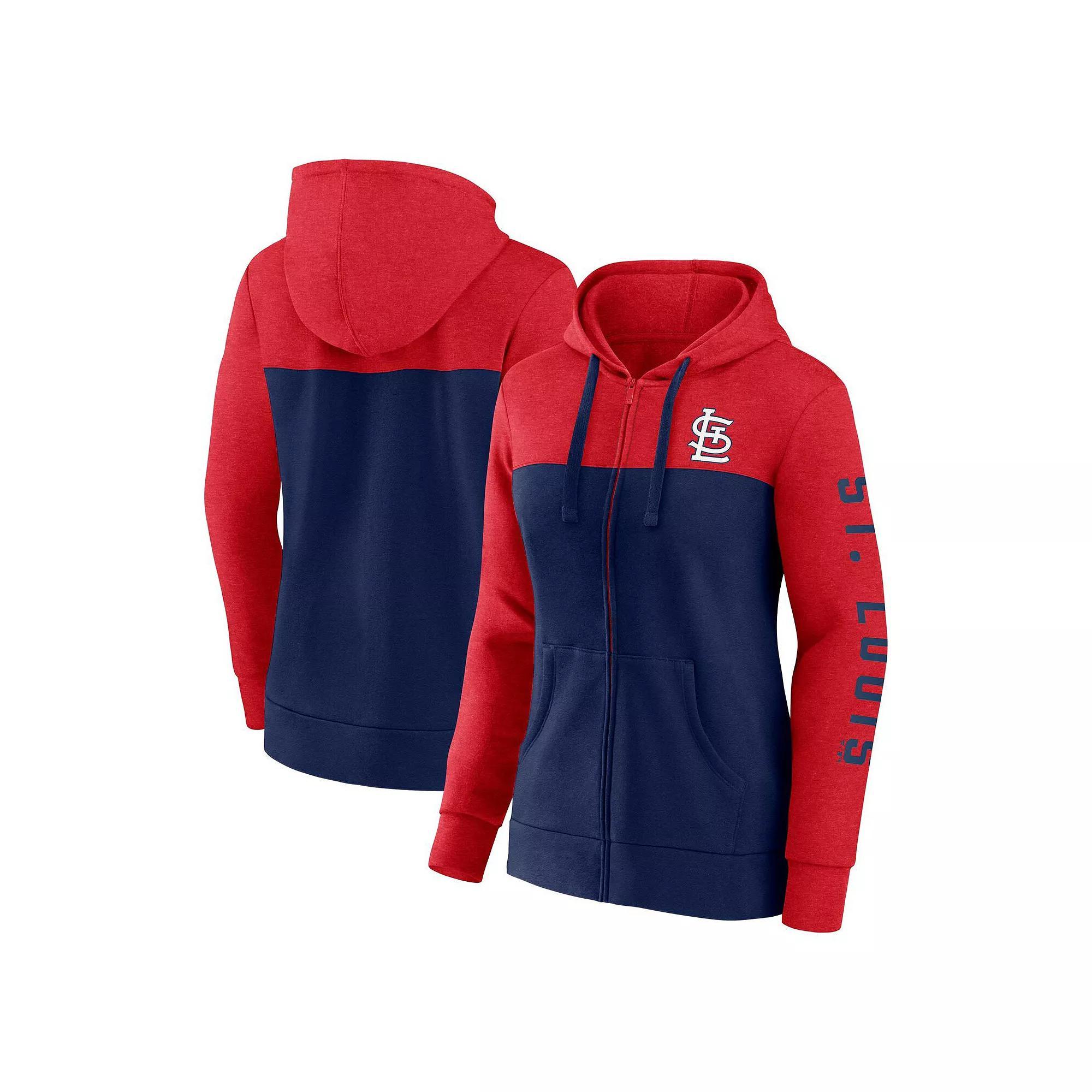 Women's Fanatics Branded Red/Navy St. Louis Cardinals City Ties Hoodie Full-Zip Sweatshirt,  Product Image