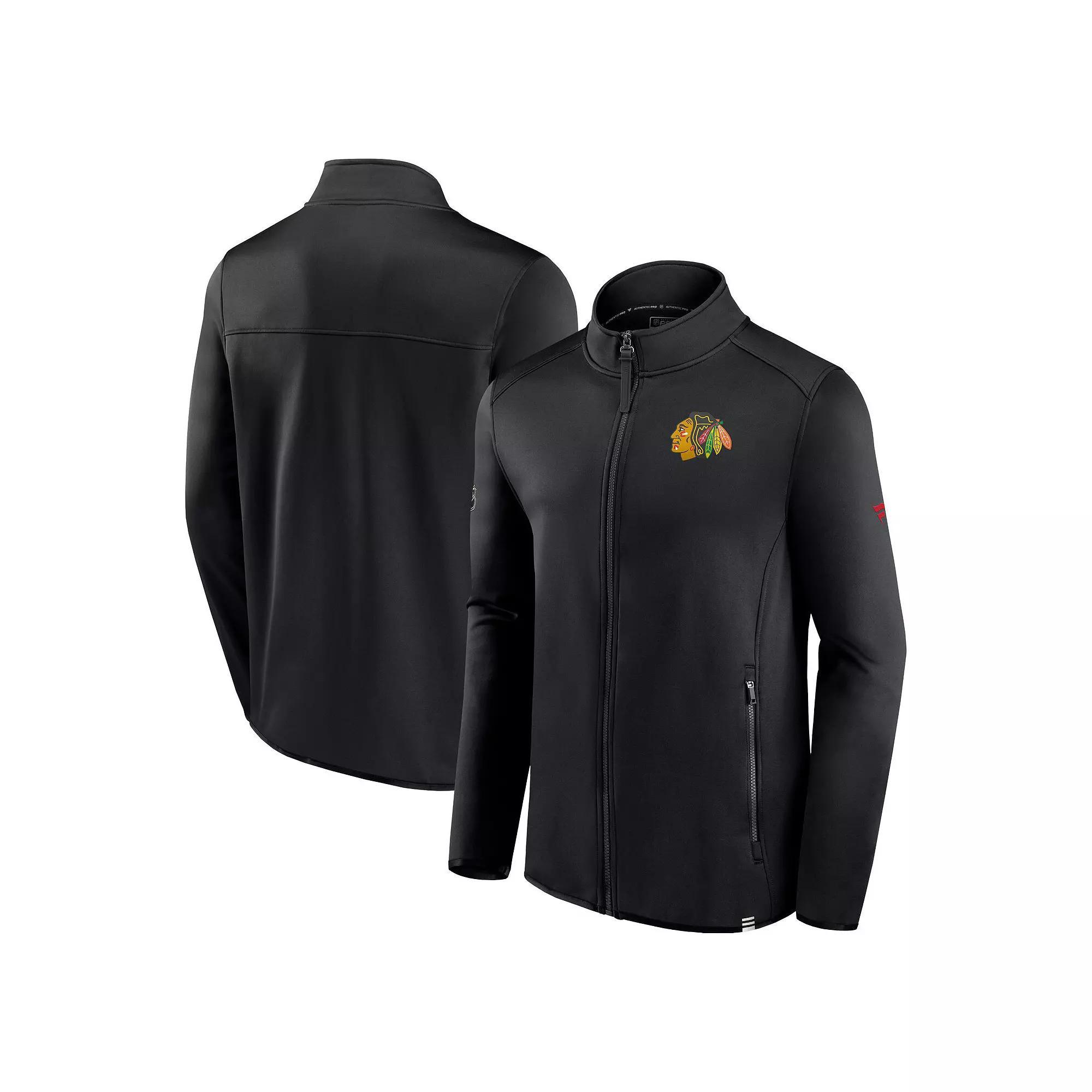 Men's Fanatics Branded Black Philadelphia Flyers Authentic Pro Full-Zip Jacket,  Product Image