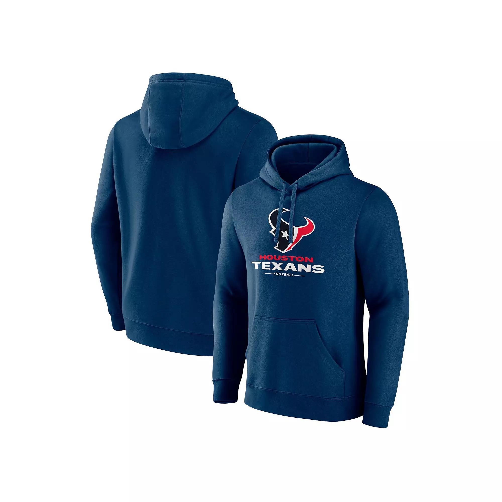 Men's Fanatics  Navy Houston Texans Primary Logo Pullover Hoodie, Size: Large, Blue Product Image