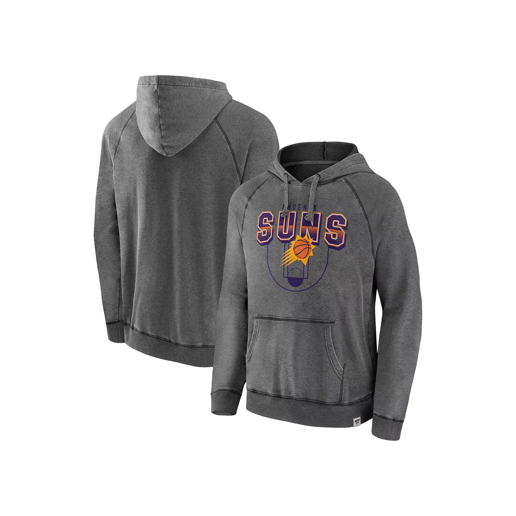 Men's Fanatics Branded Gray Phoenix Suns Acquisition True Classics Vintage Snow Wash Pullover Hoodie,  Product Image