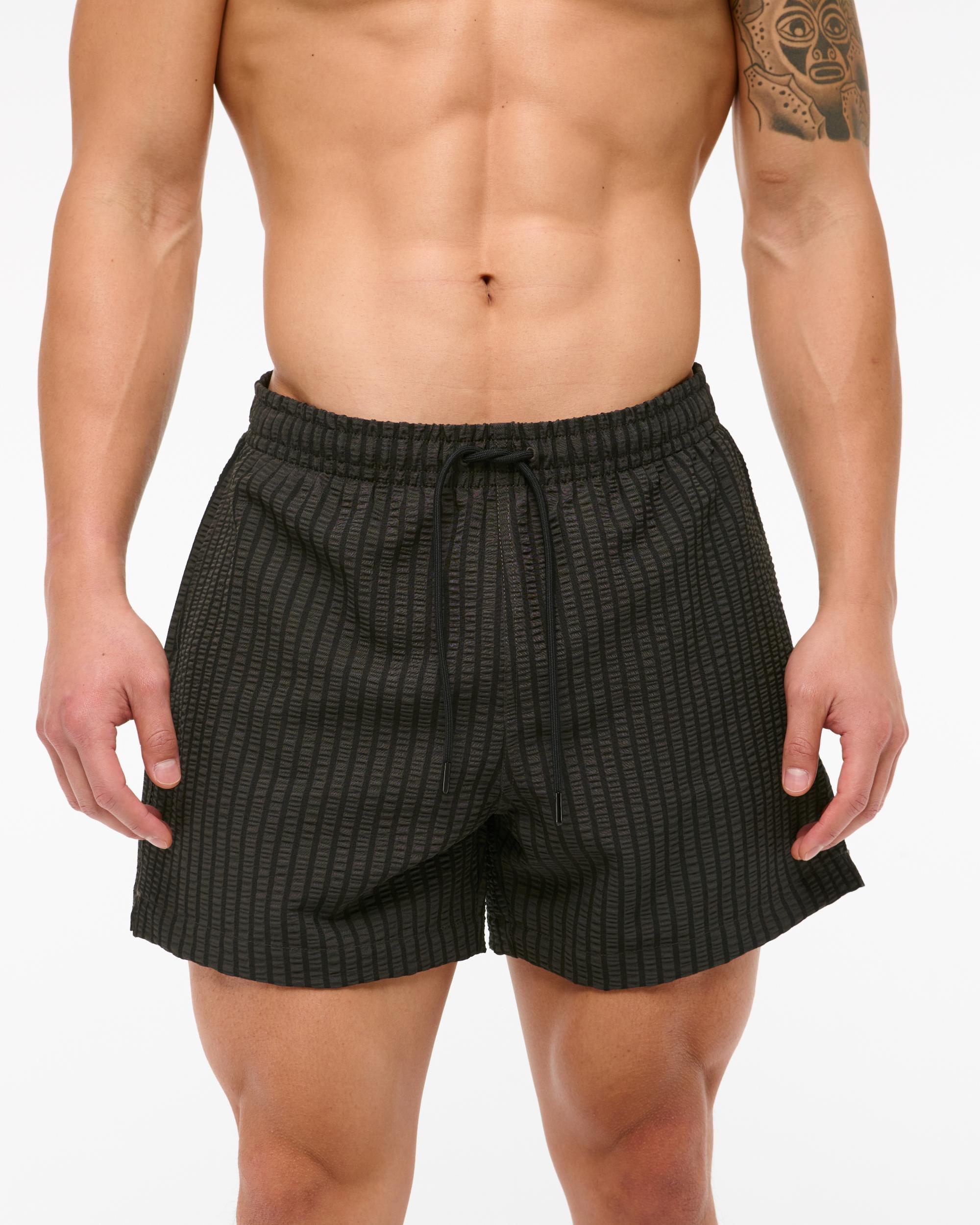 Pull-On Micro-Seersucker Swim Trunk Product Image