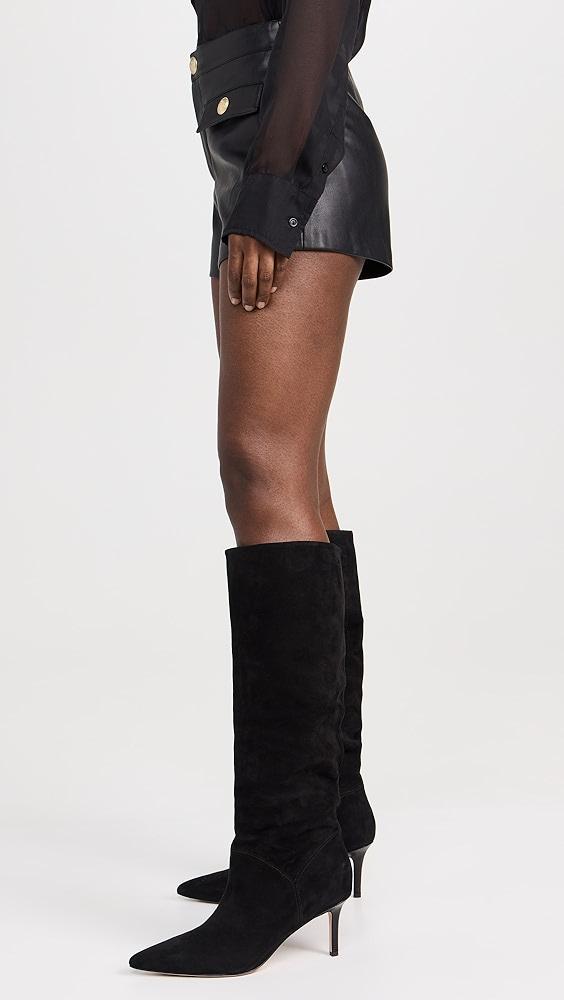 L'AGENCE Dionne Faux Leather Shorts | Shopbop Product Image