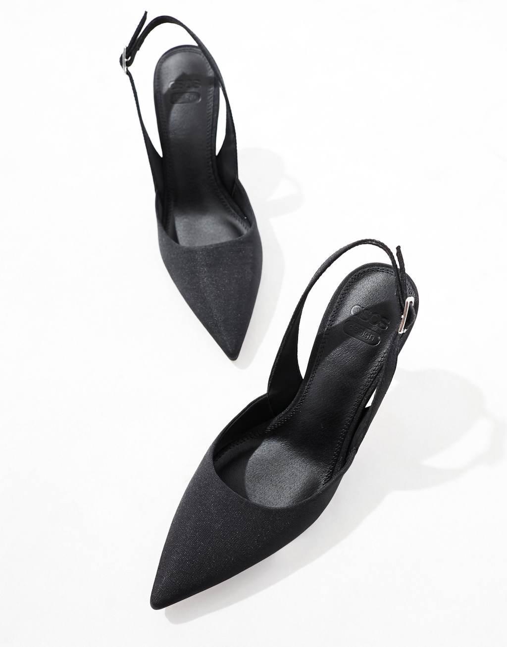 ASOS DESIGN Samber 2 slingback stiletto heels Product Image