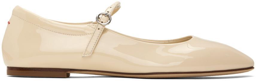 AEYDE Off-white Uma Ballerina Flats In Creamy Product Image