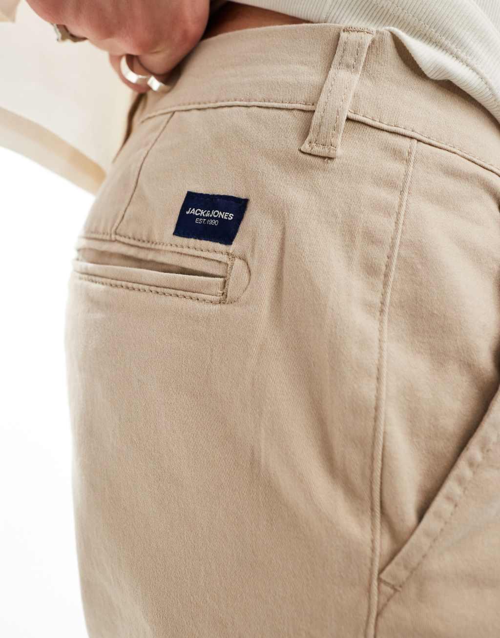 Jack & Jones 2 pack chino shorts in navy and tan Product Image