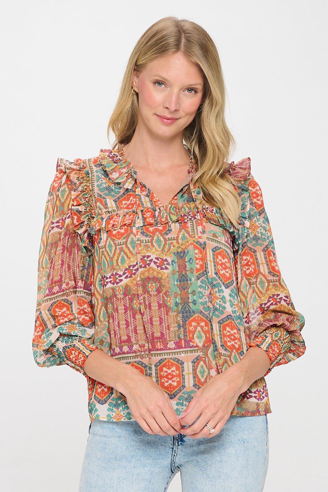 Ancient Tapestry Long Sleeve Top Product Image