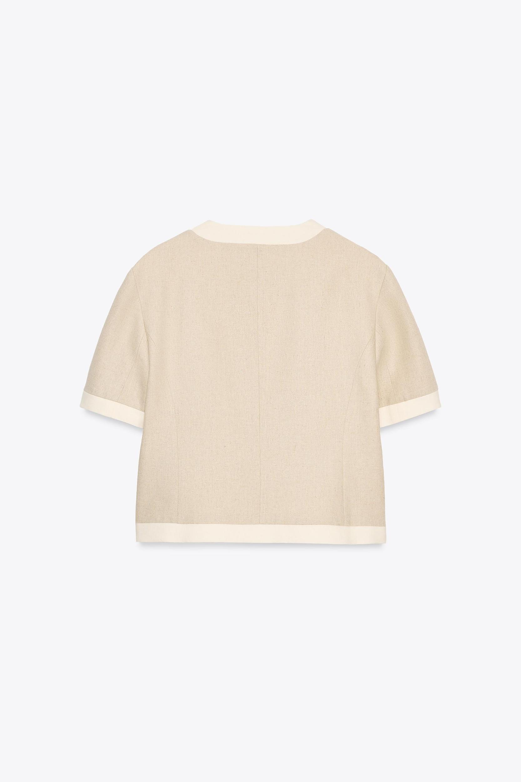 SHORT SLEEVE BLAZER WITH LINEN Product Image