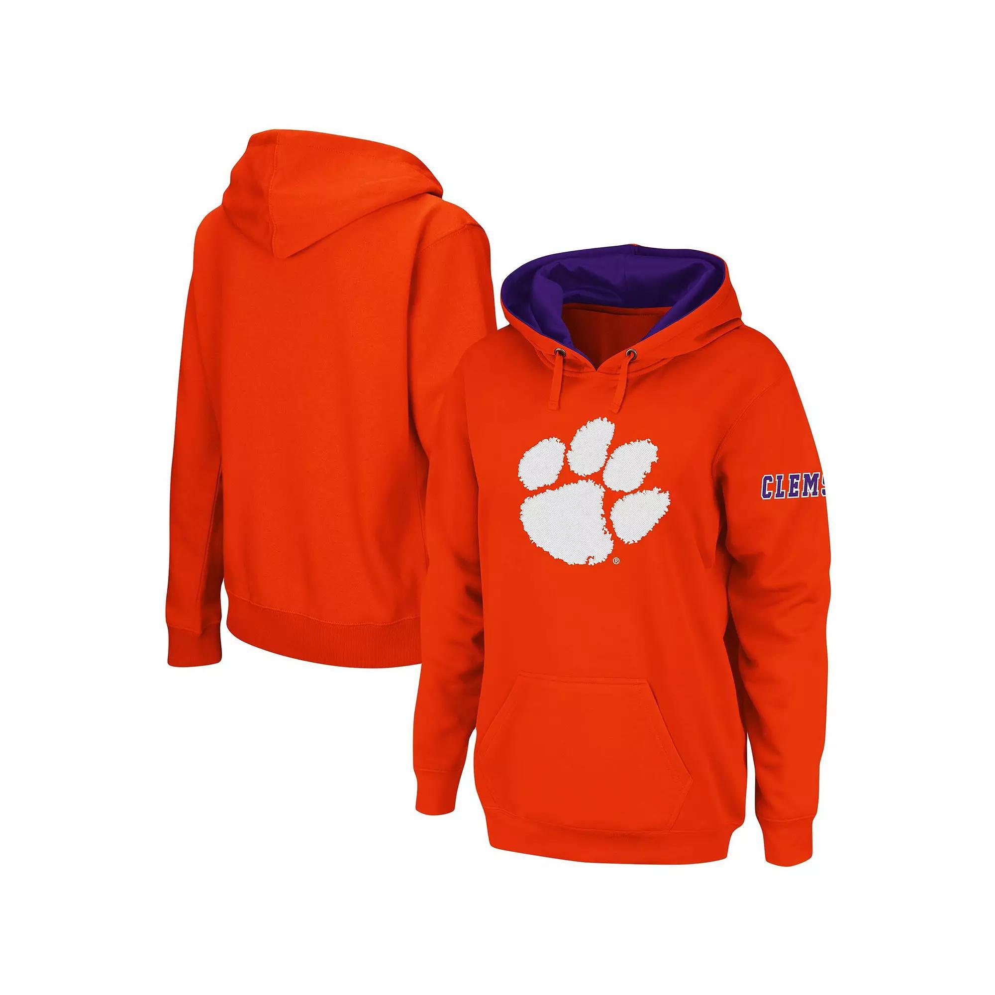 Women's Orange Clemson Tigers Big Logo Pullover Sweatshirt, Size: 2XL Product Image