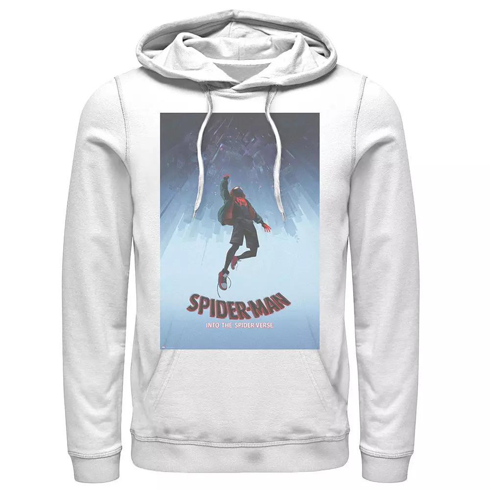 Men's Marvel Spiderverse Upside Down City Poster Graphic Hoodie,  Product Image