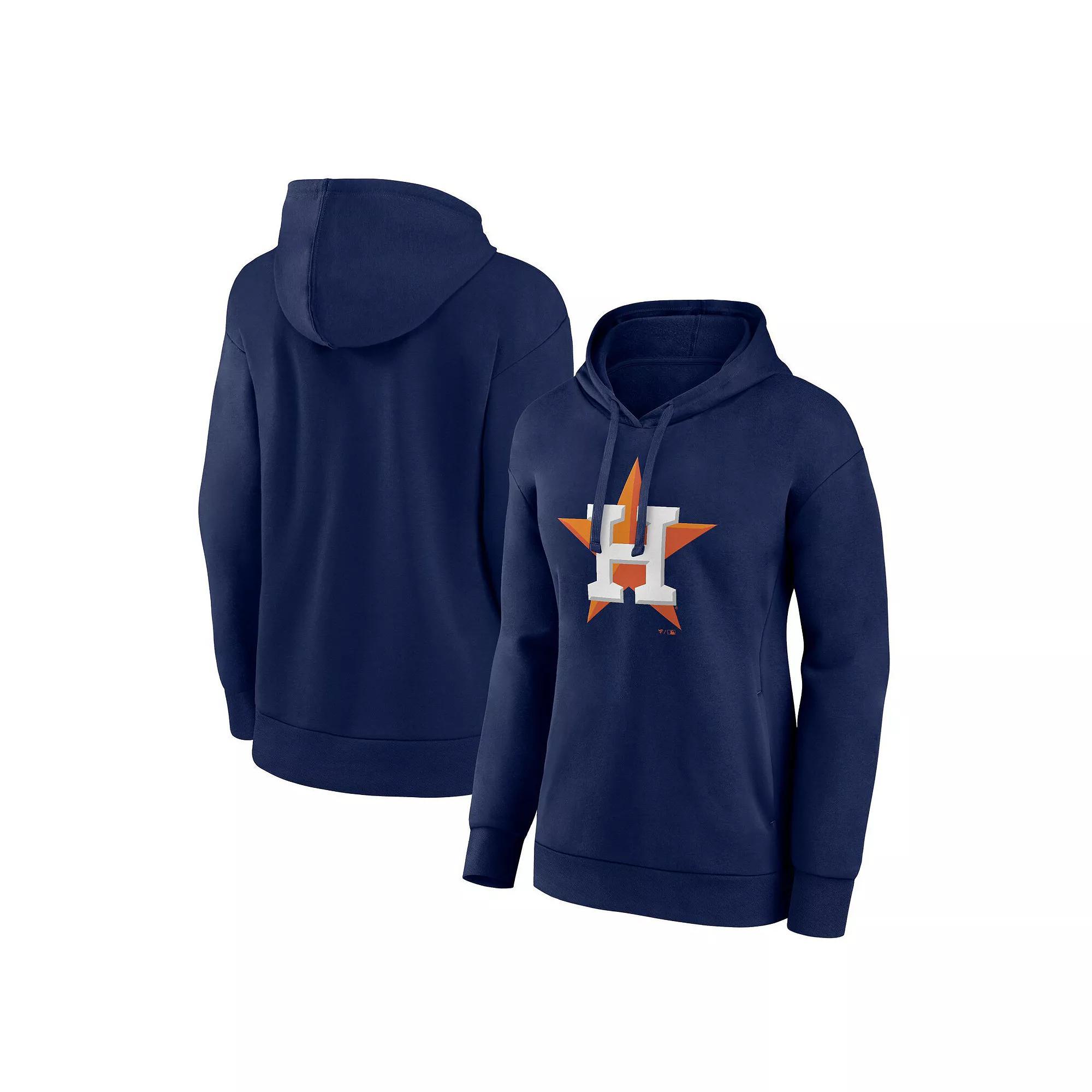 Women's Fanatics Branded Navy Atlanta Braves Logo Pullover Hoodie,  Product Image
