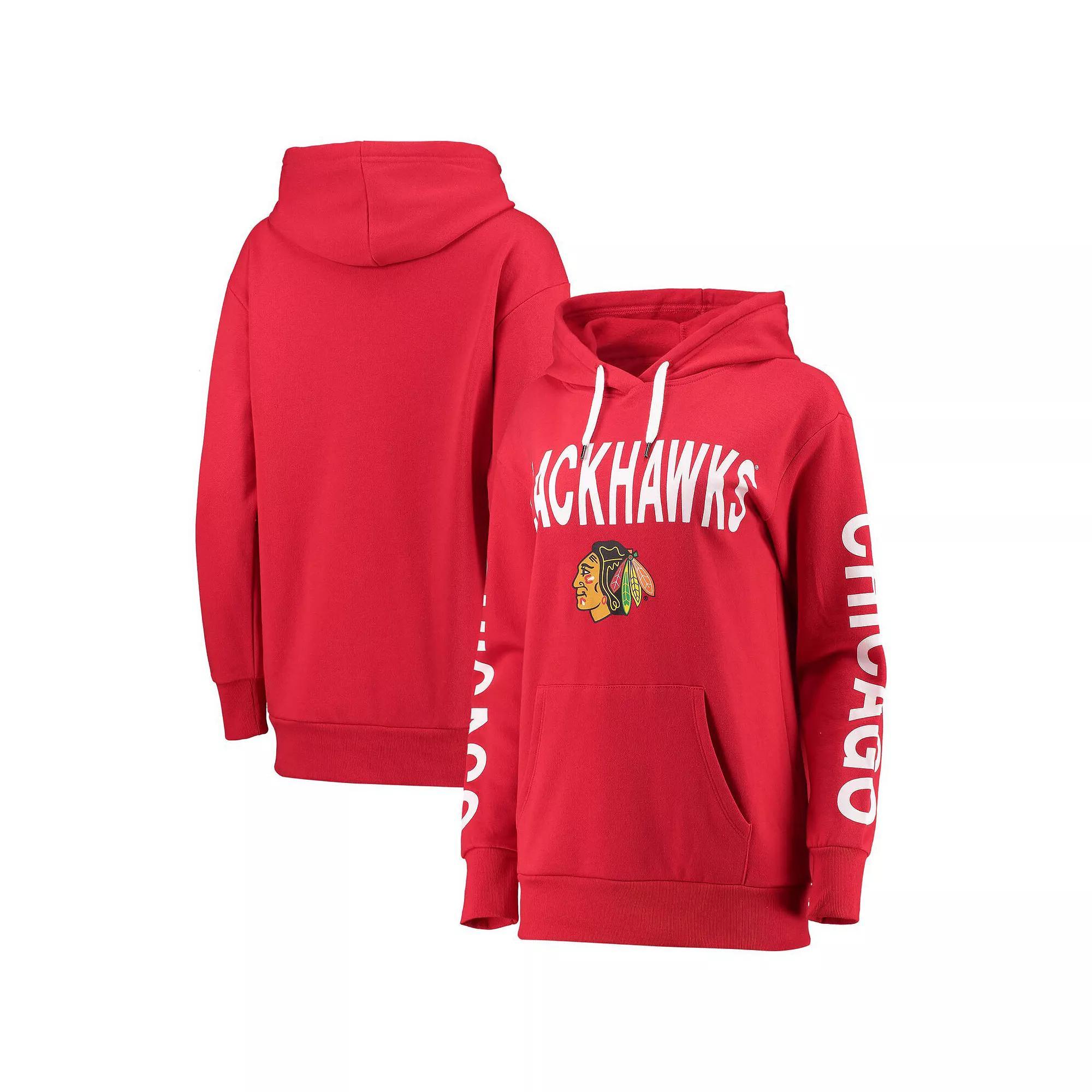 Women's G-III 4Her by Carl Banks Red Chicago Blackhawks Extra Inning Pullover Hoodie, Size: Small Product Image