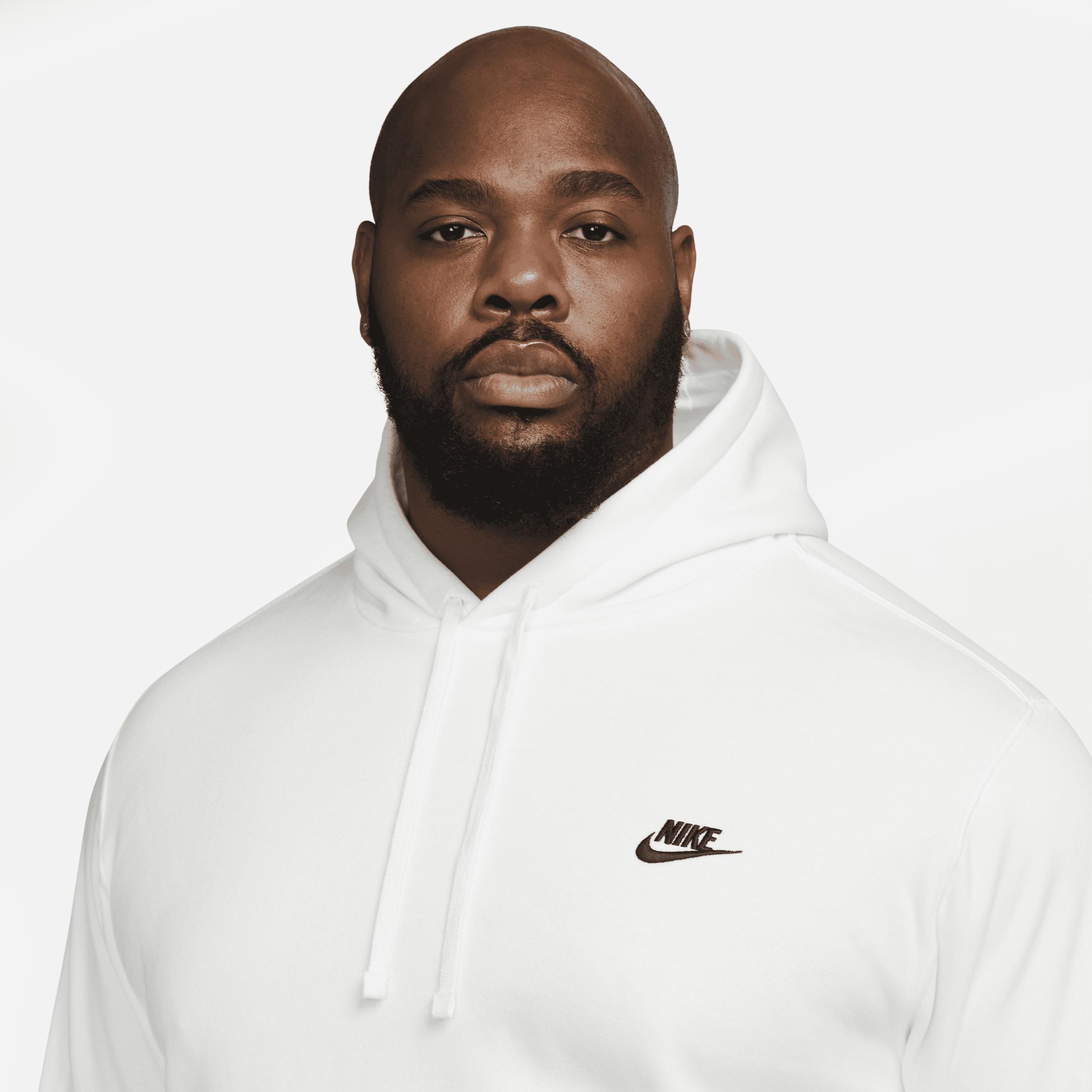 Big & Tall Nike Sportswear Club Fleece Pullover Hoodie, Men's, Size: 4XL, White Product Image