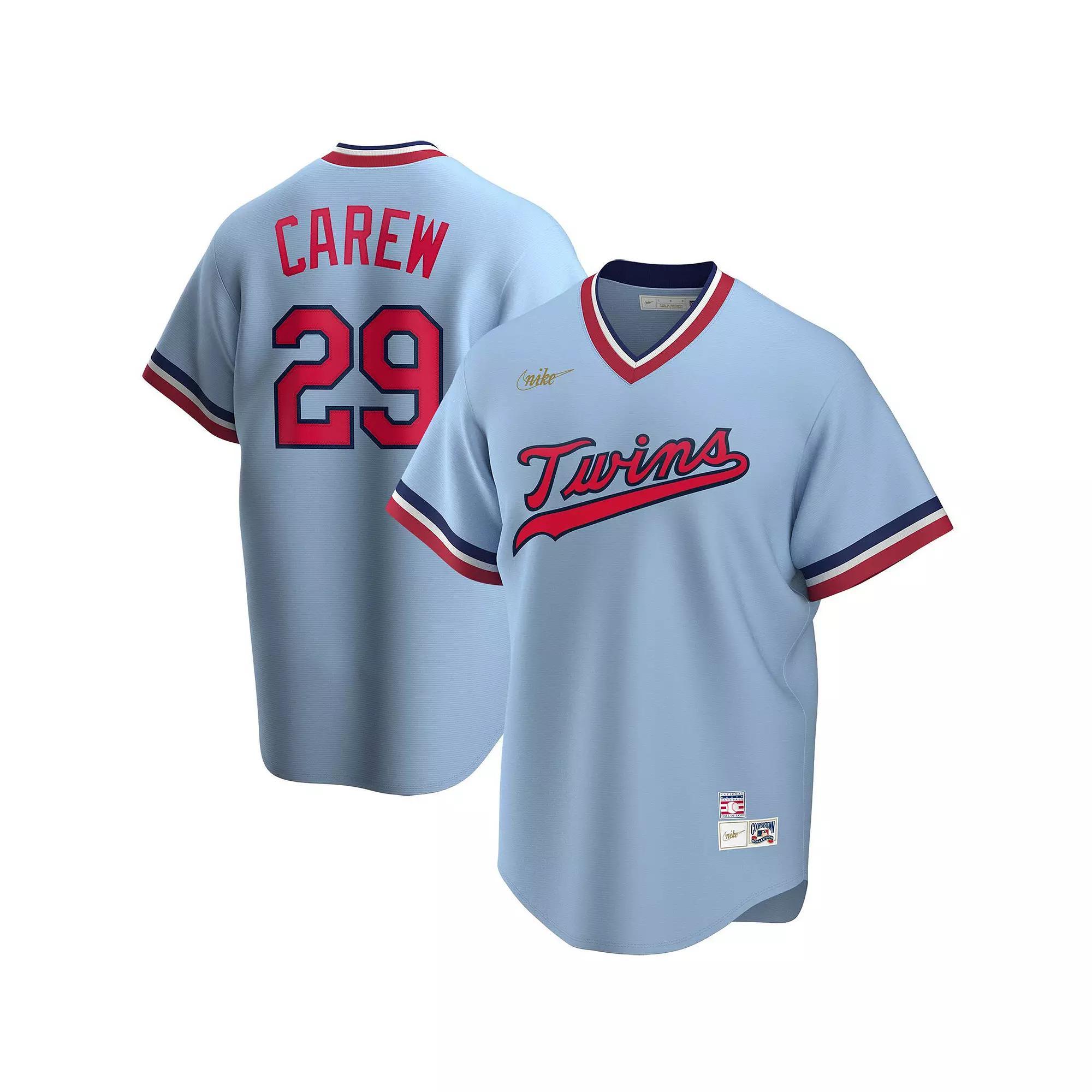 Men's Nike Rod Carew Light Blue Minnesota Twins Road Cooperstown Collection Player Jersey,  Product Image