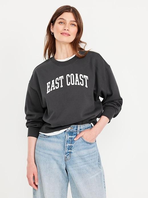 SoComfy Graphic Drop-Shoulder Crew-Neck Sweatshirt Product Image