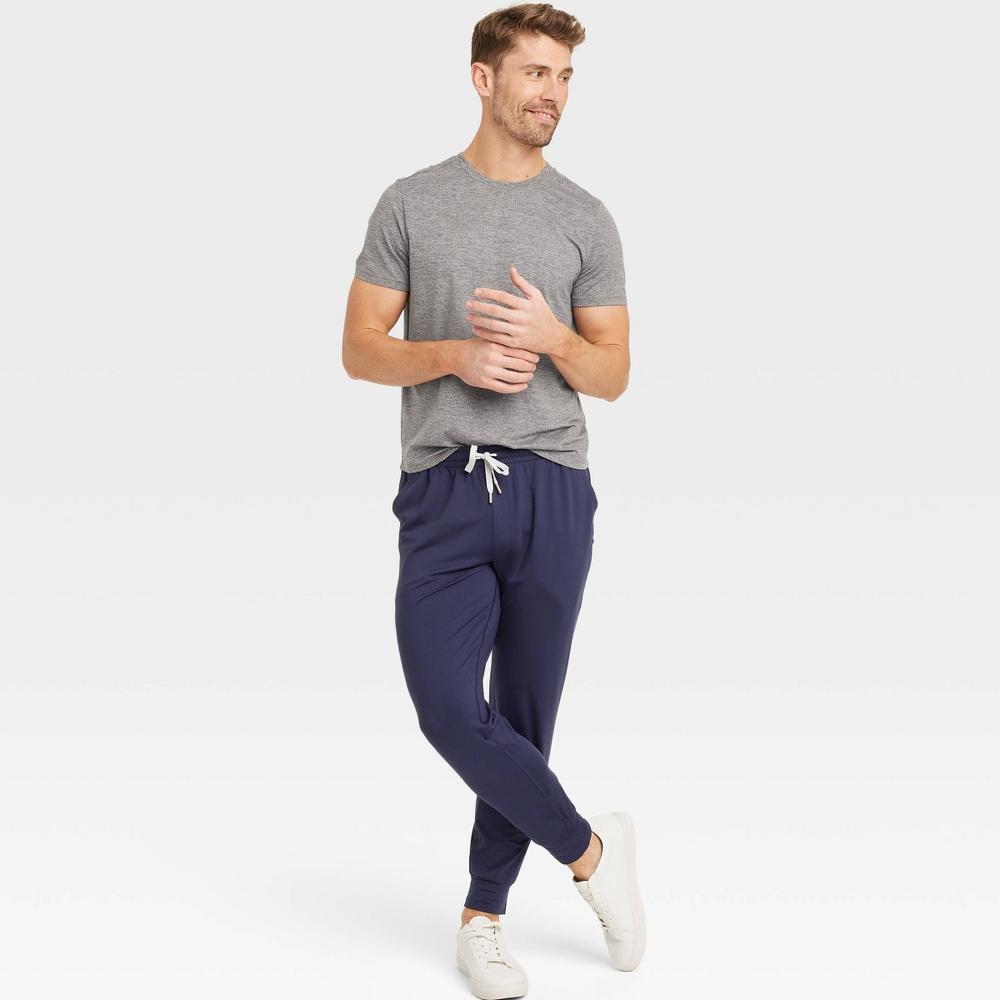 Mens Soft Stretch Jogger Pants - All In Motion Starless Night Blue XXL Product Image