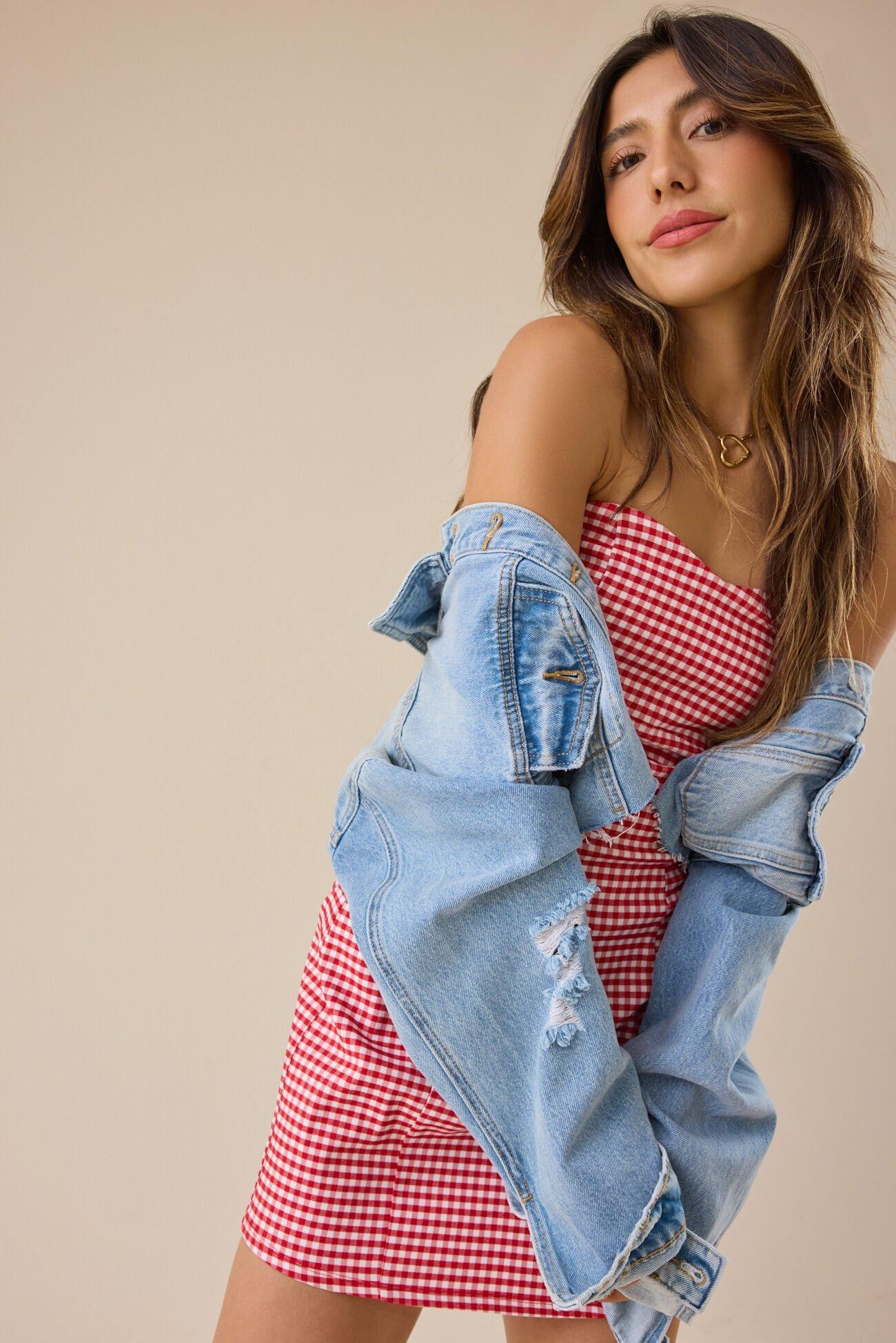 Ruby Gingham Mini Dress Product Image