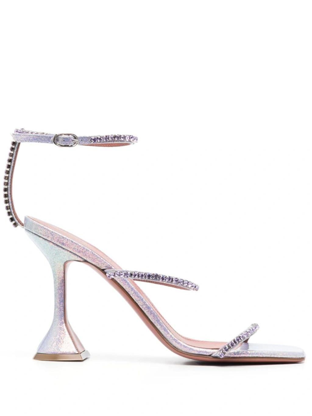 Gilda Crystal-embellished Sandals In White Product Image