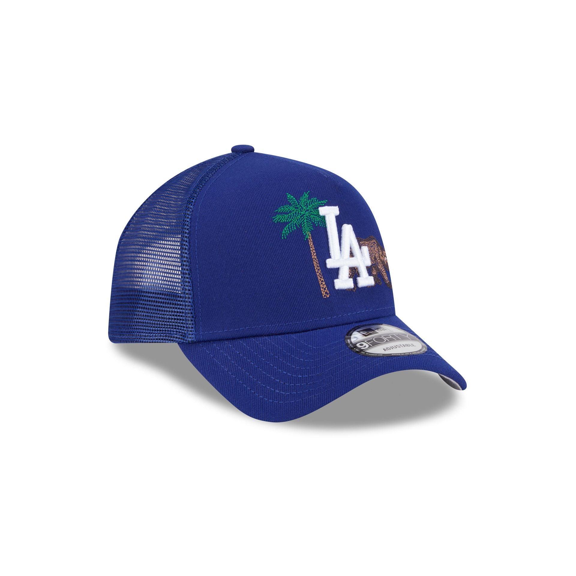 Los Angeles Dodgers State Stitch 9FORTY A-Frame Trucker Hat Male Product Image