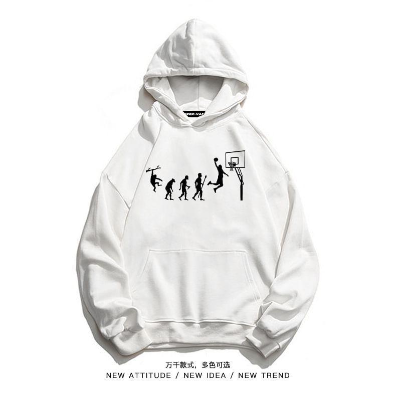 Lettering Print Hoodie Product Image