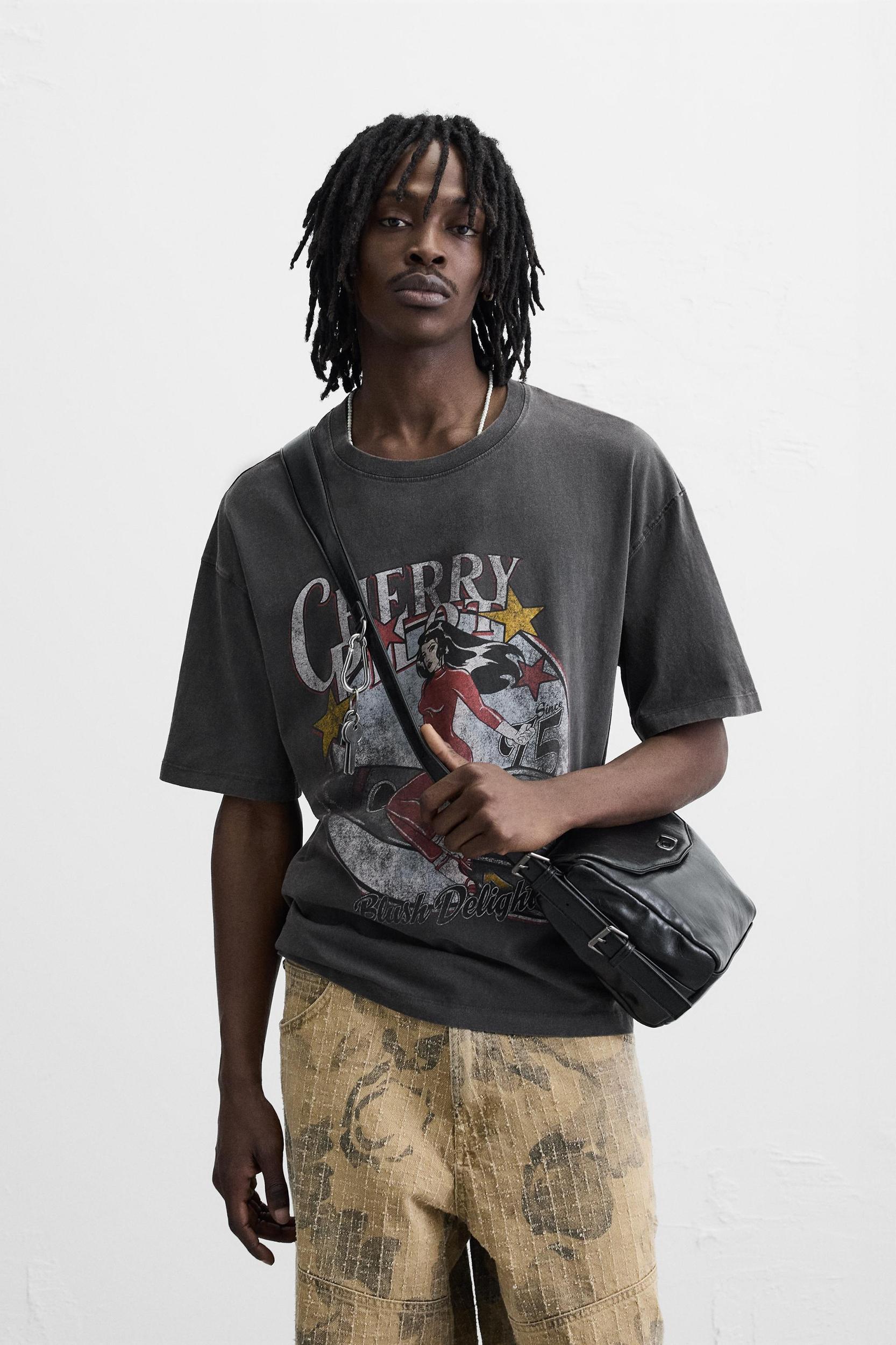 WASHED PRINTED T-SHIRT Product Image