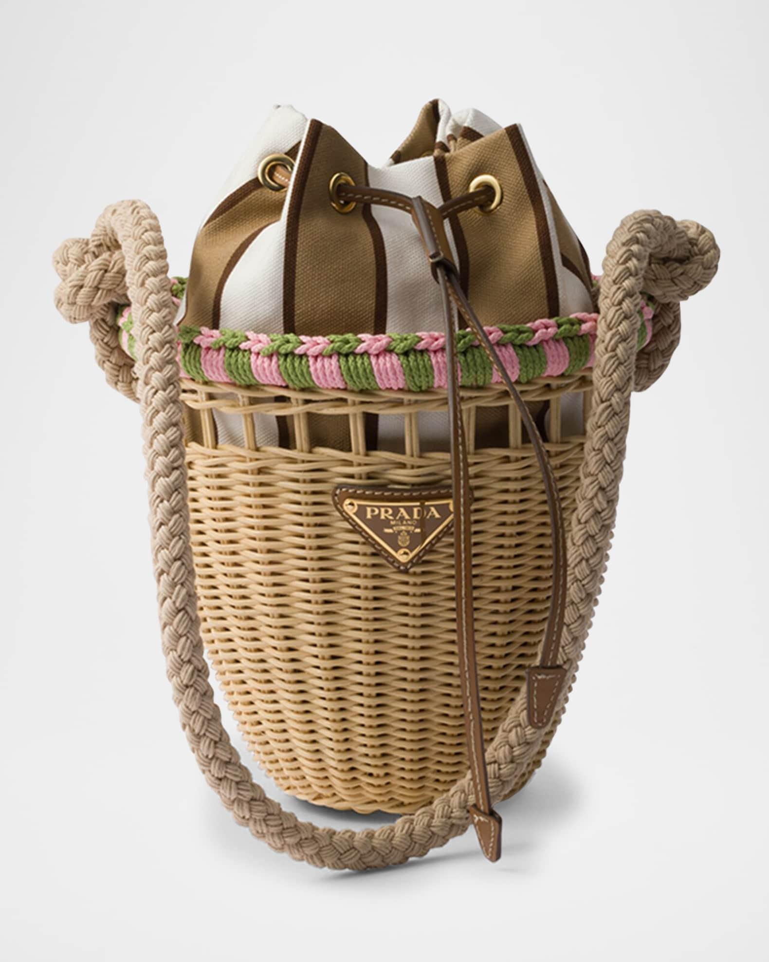 Wicker Mini Bucket Bag Product Image