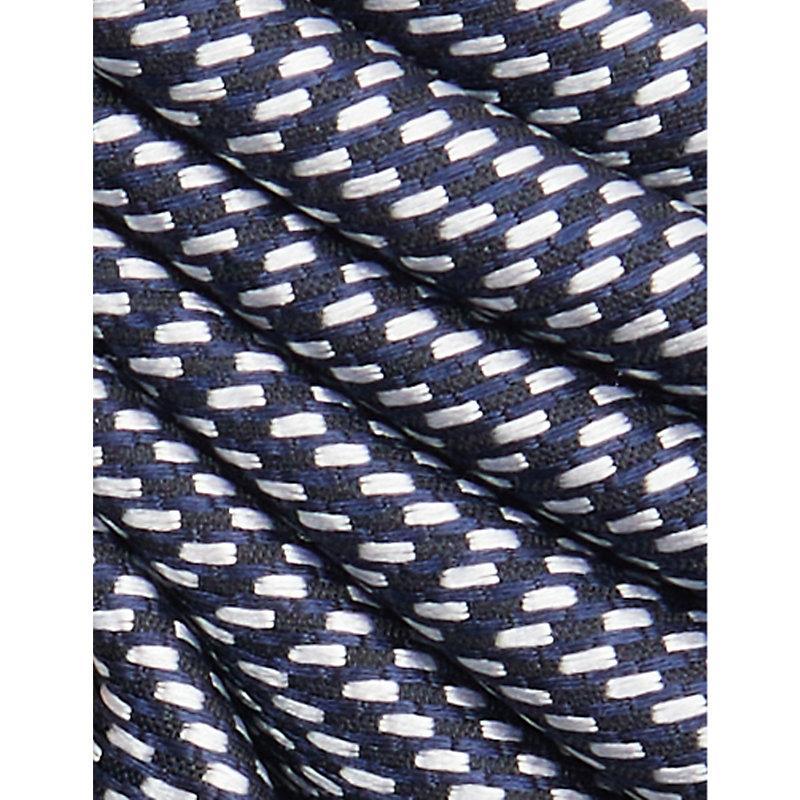 TOM FORD Mens Chevron-print Textured Silk Tie Navy Multicolor Product Image