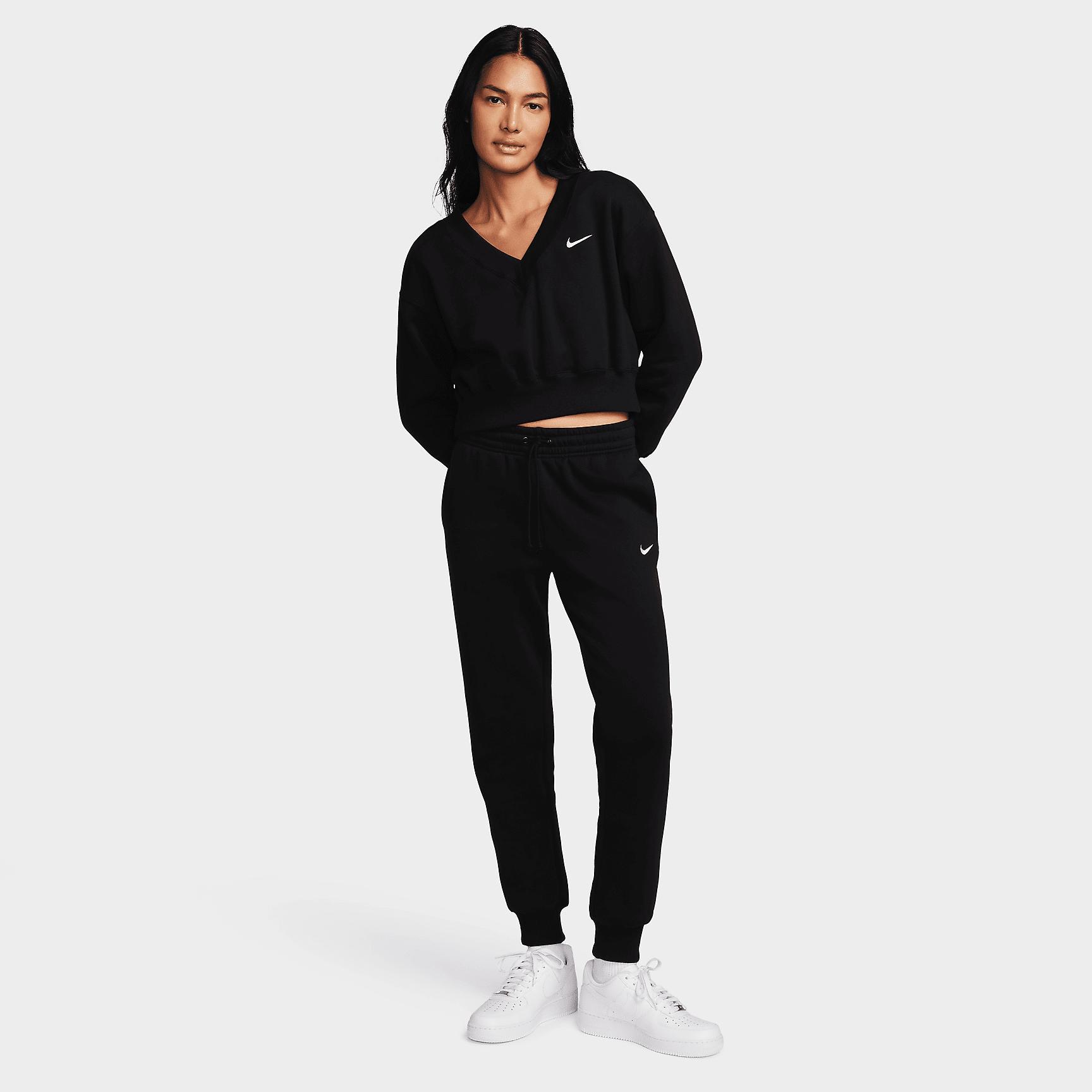 Womens Nike Sportswear Phoenix Fleece Mid-Rise Sweatpants | FZ7626-010 Product Image